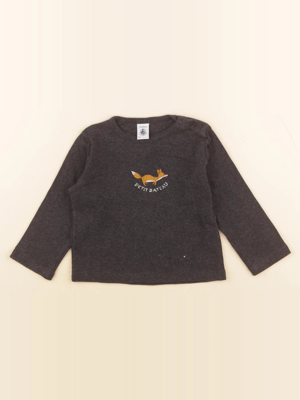 Petit Bateau - tee-shirt gris - 24 mois