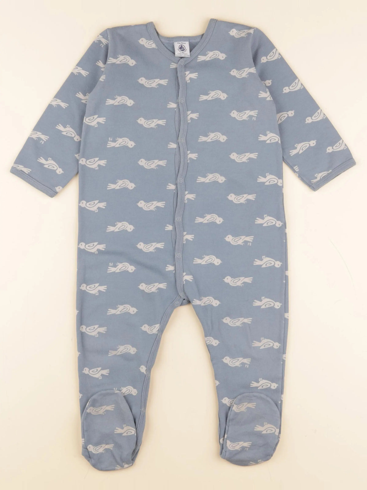 Petit Bateau - pyjama coton bleu - 24 mois