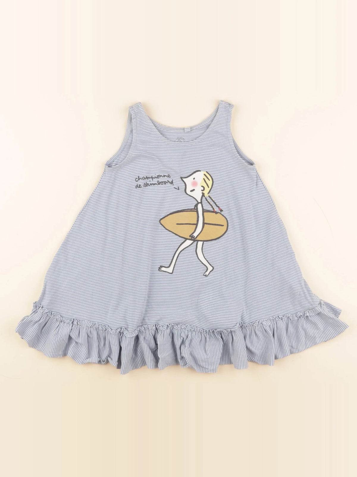Petit Bateau - robe bleu - 4 ans