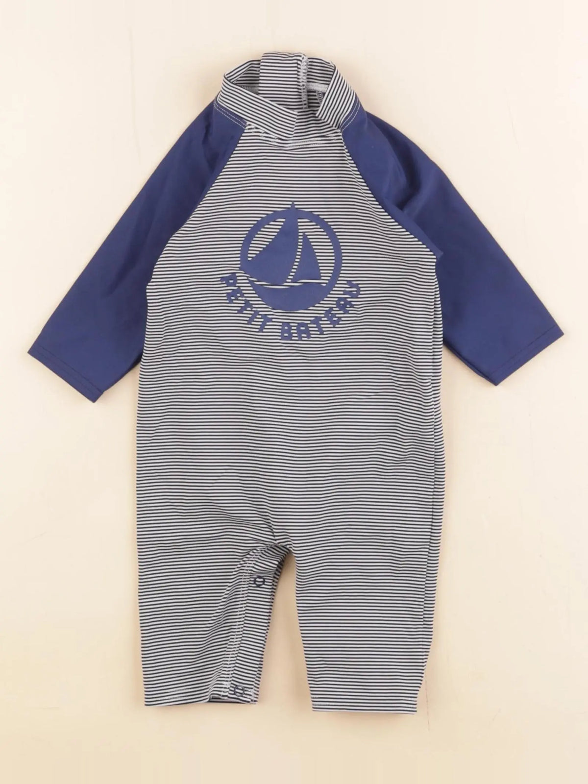 Petit Bateau - combi de bain bleu - 6 mois