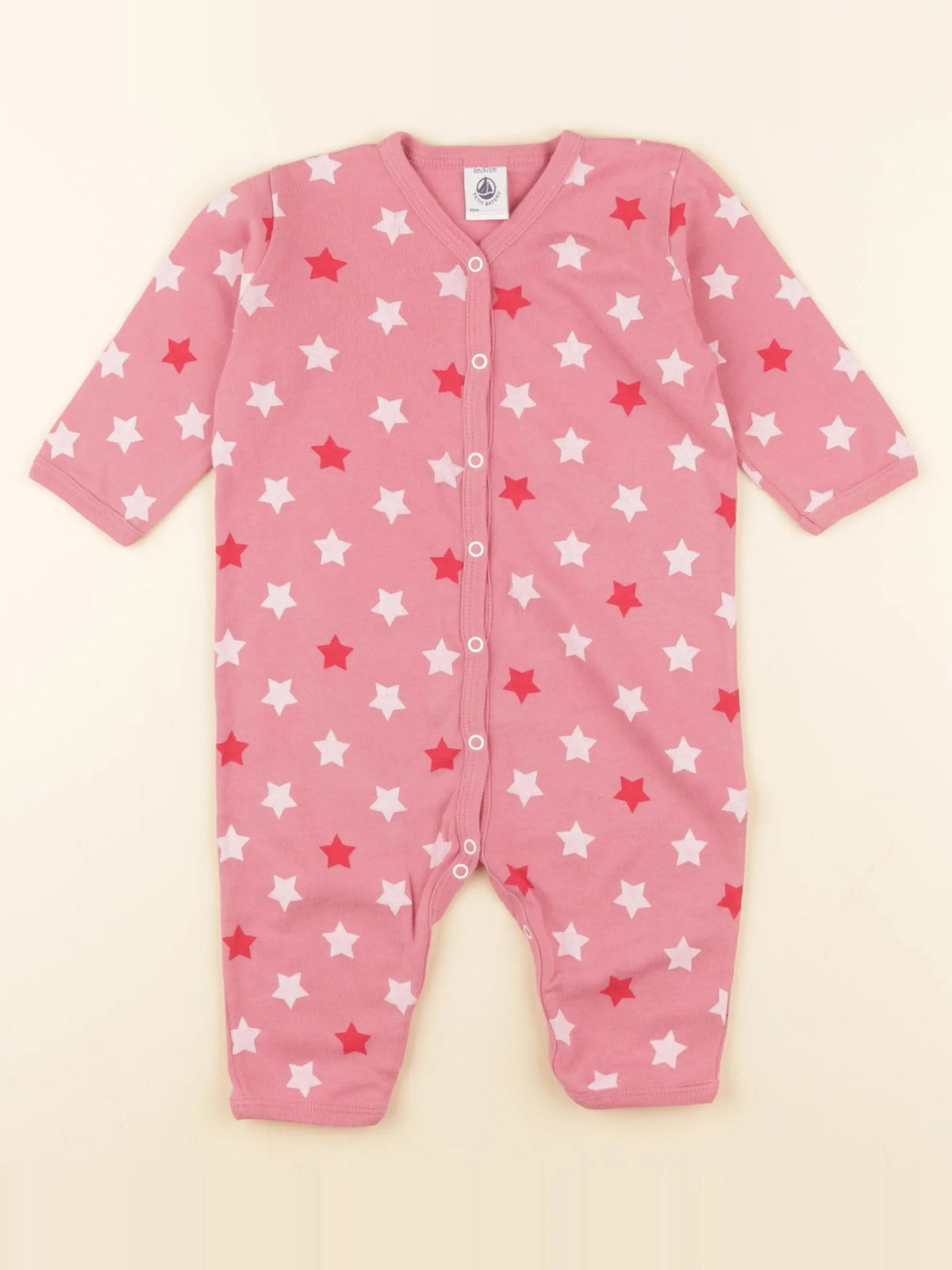 Petit Bateau - pyjama coton rose - 6 mois