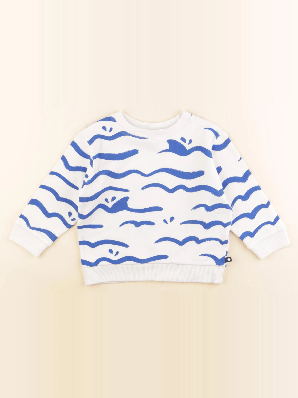 Petit Bateau - sweat blanc, bleu - 3 ans