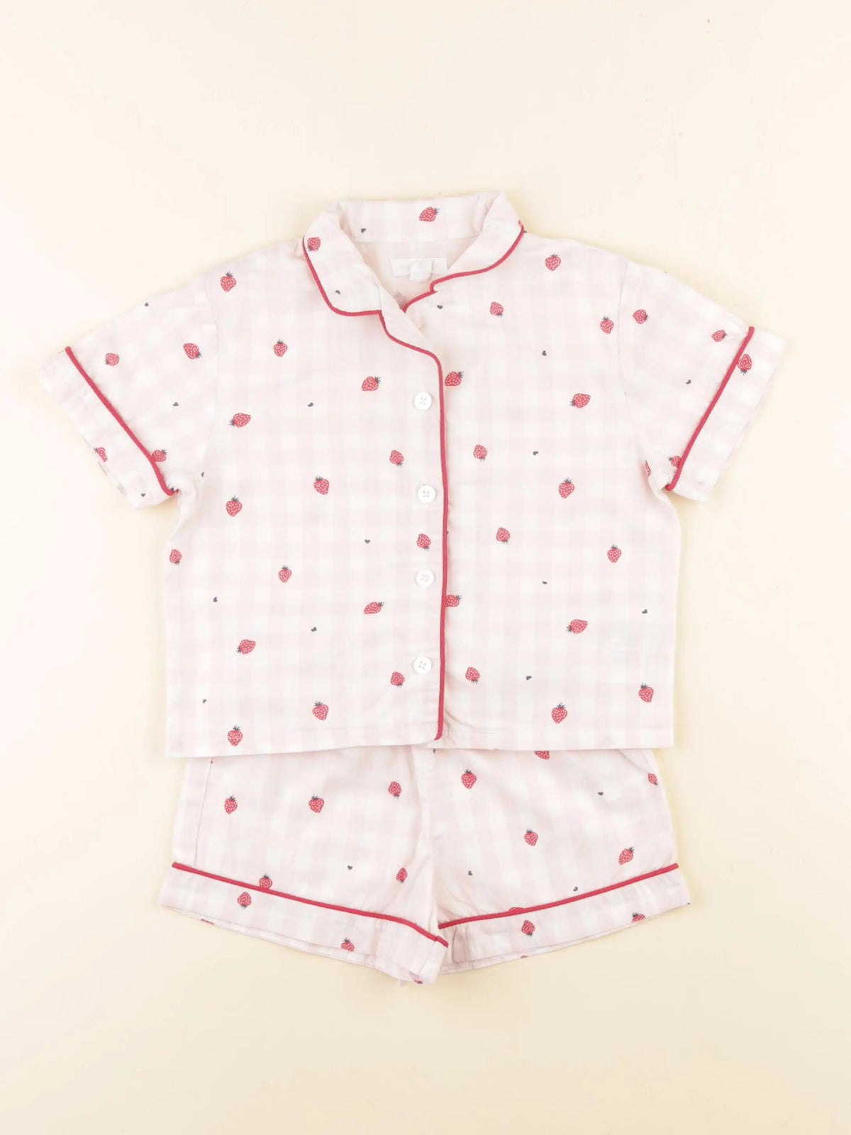 Vertbaudet - pyjama coton rose - 6 ans
