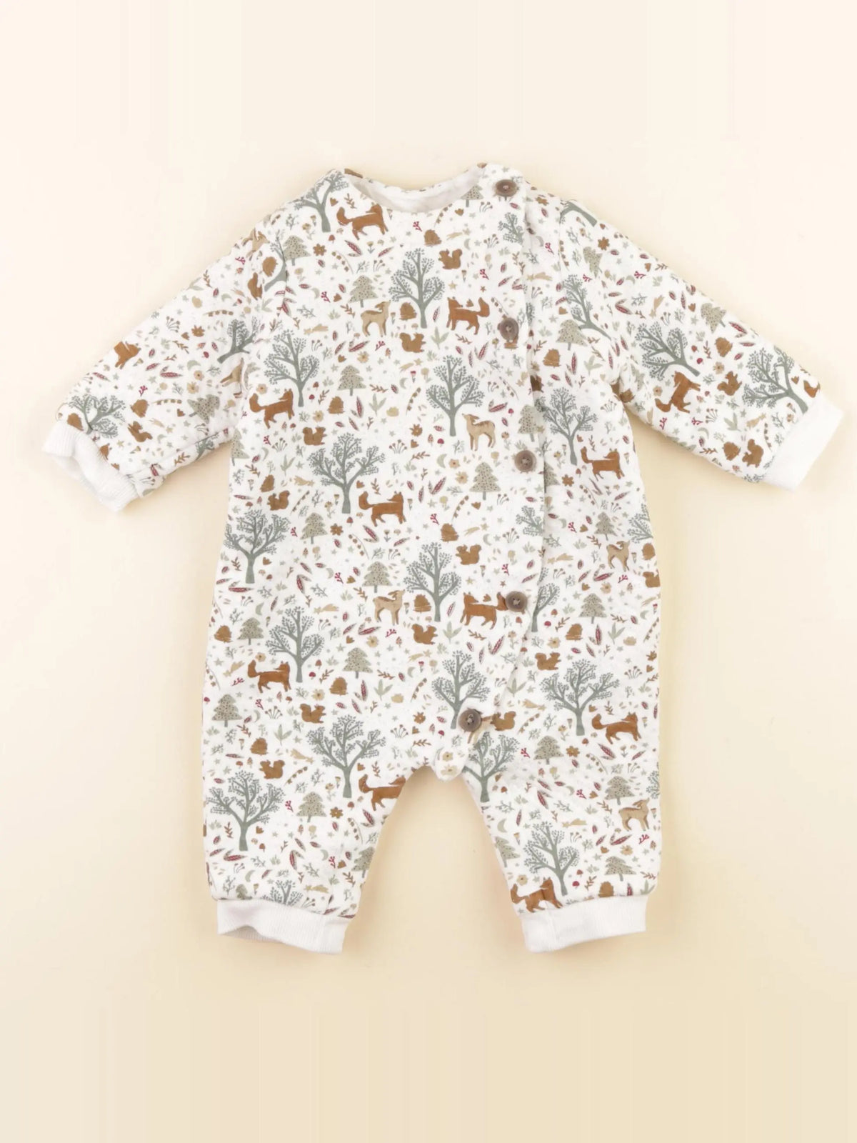 Boutchou - combinaison vert, marron - 3 mois