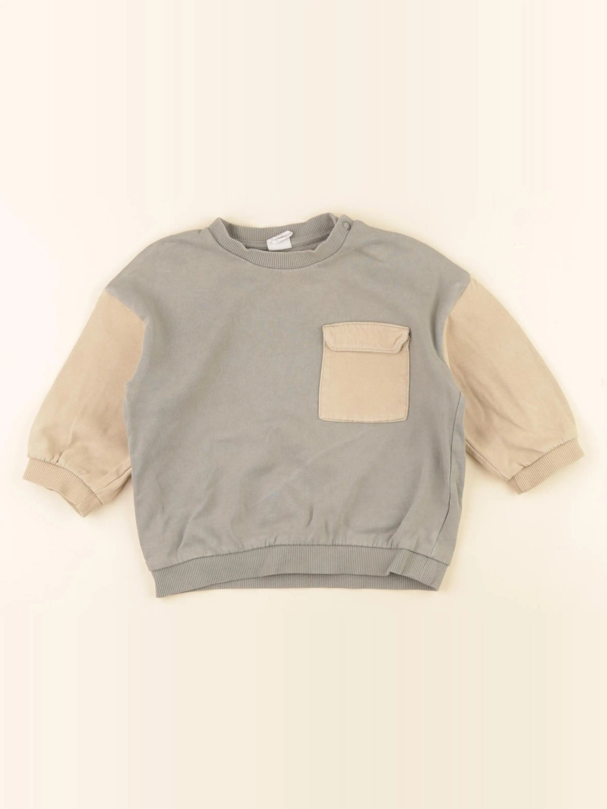 H&M - sweat vert - 12/18 mois