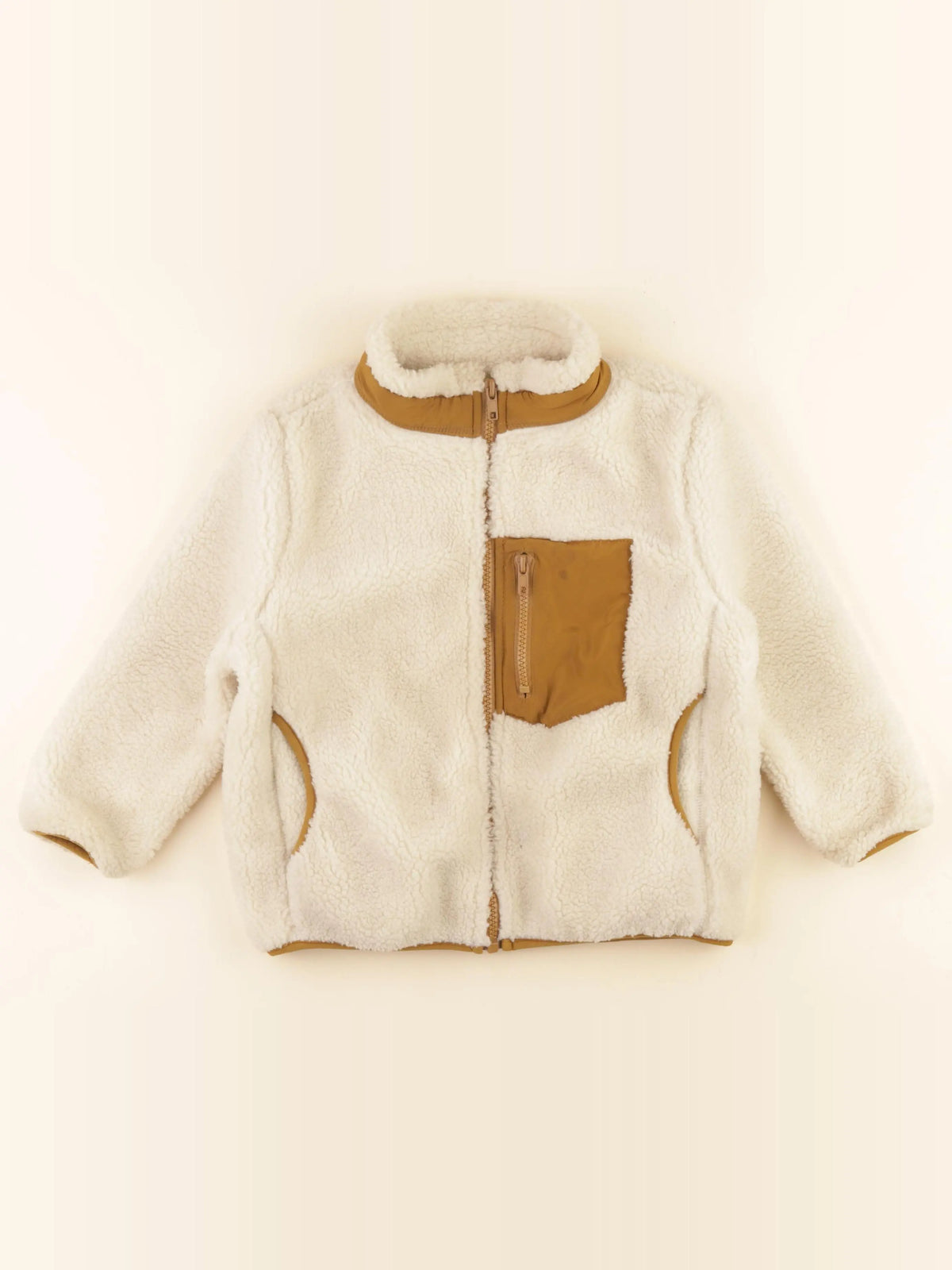 Monoprix - veste doublé beige - 4 ans