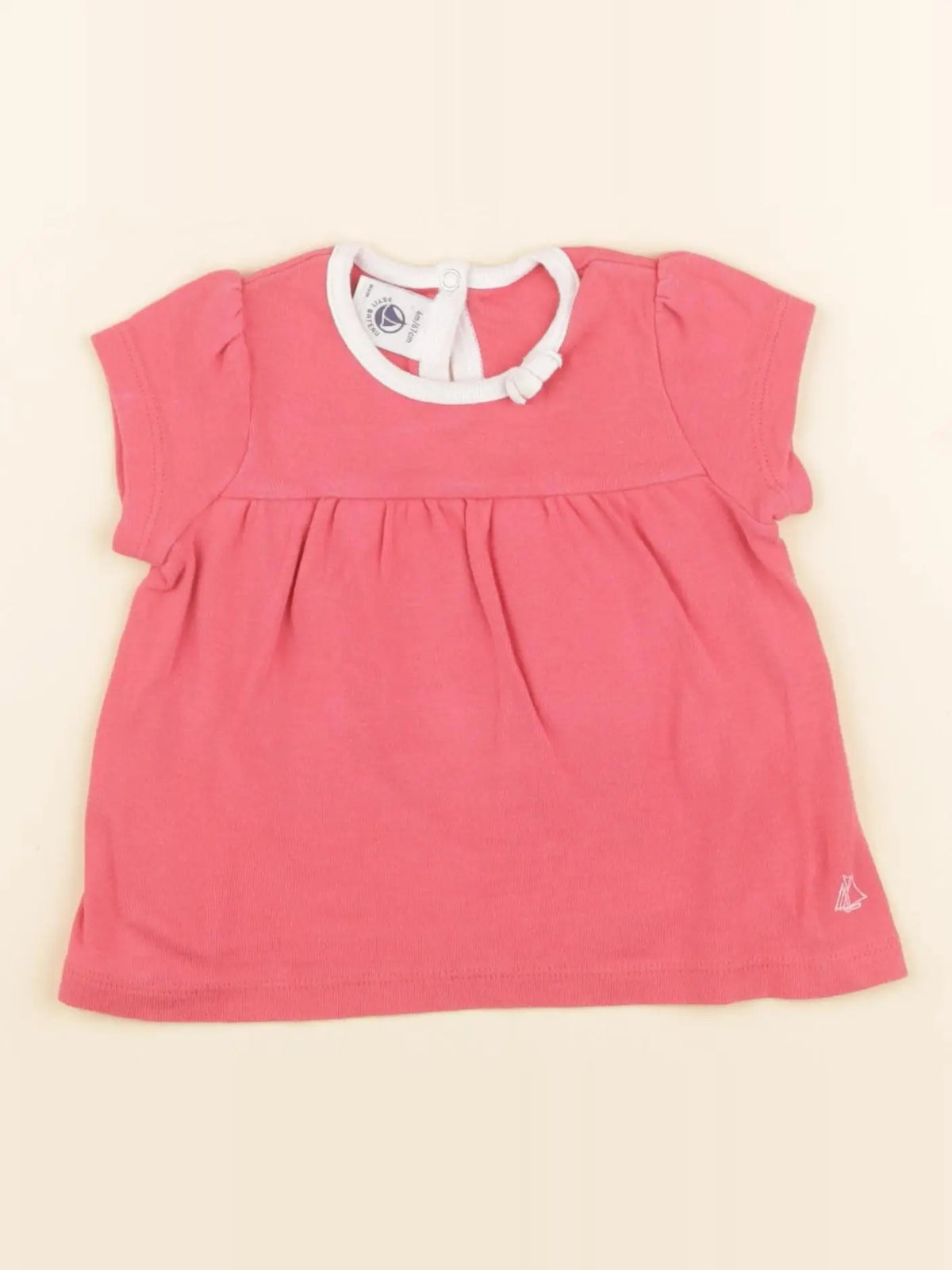 Petit Bateau - tee-shirt rose - 6 mois