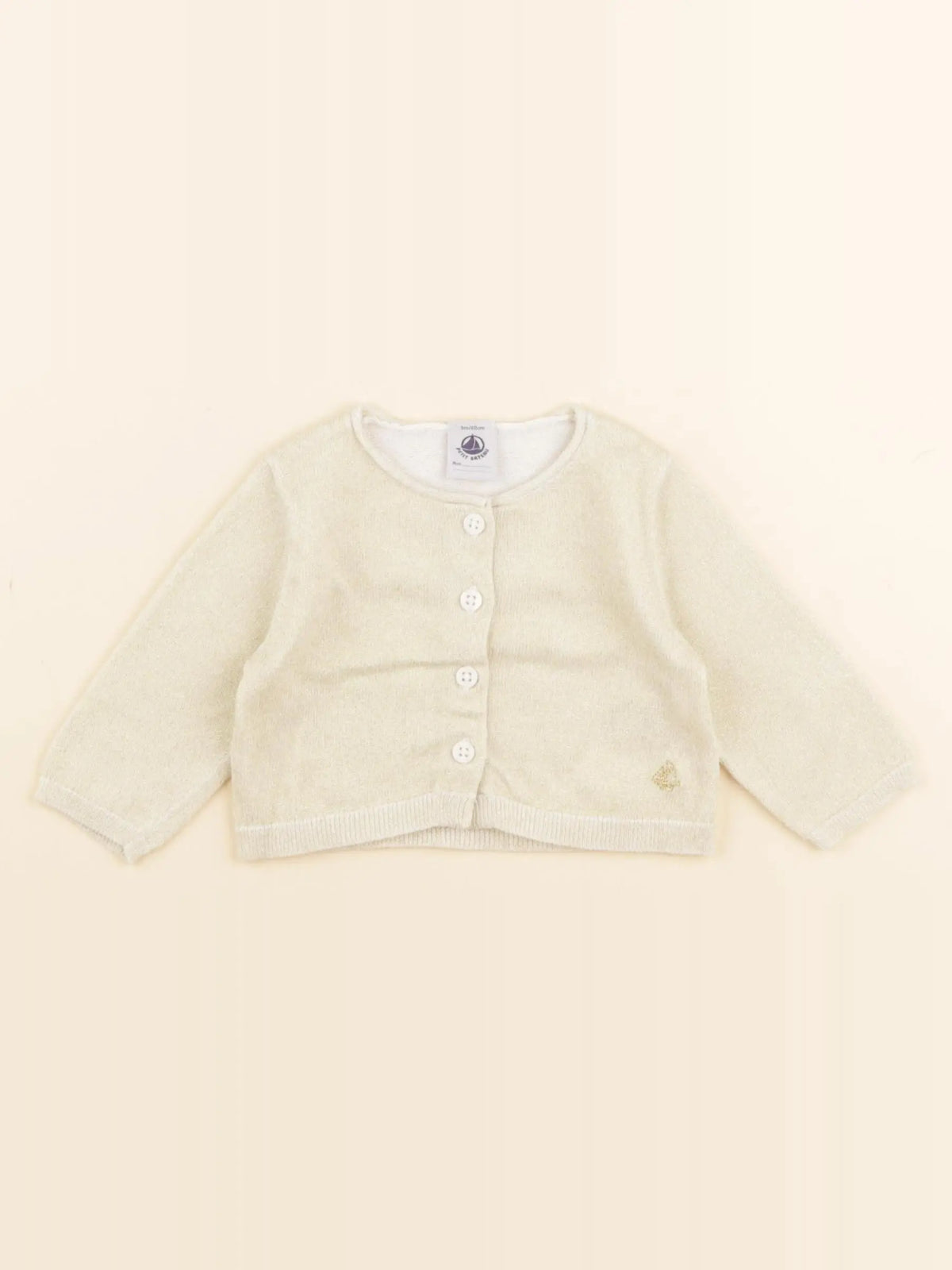 Petit Bateau - gilet or - 3 mois