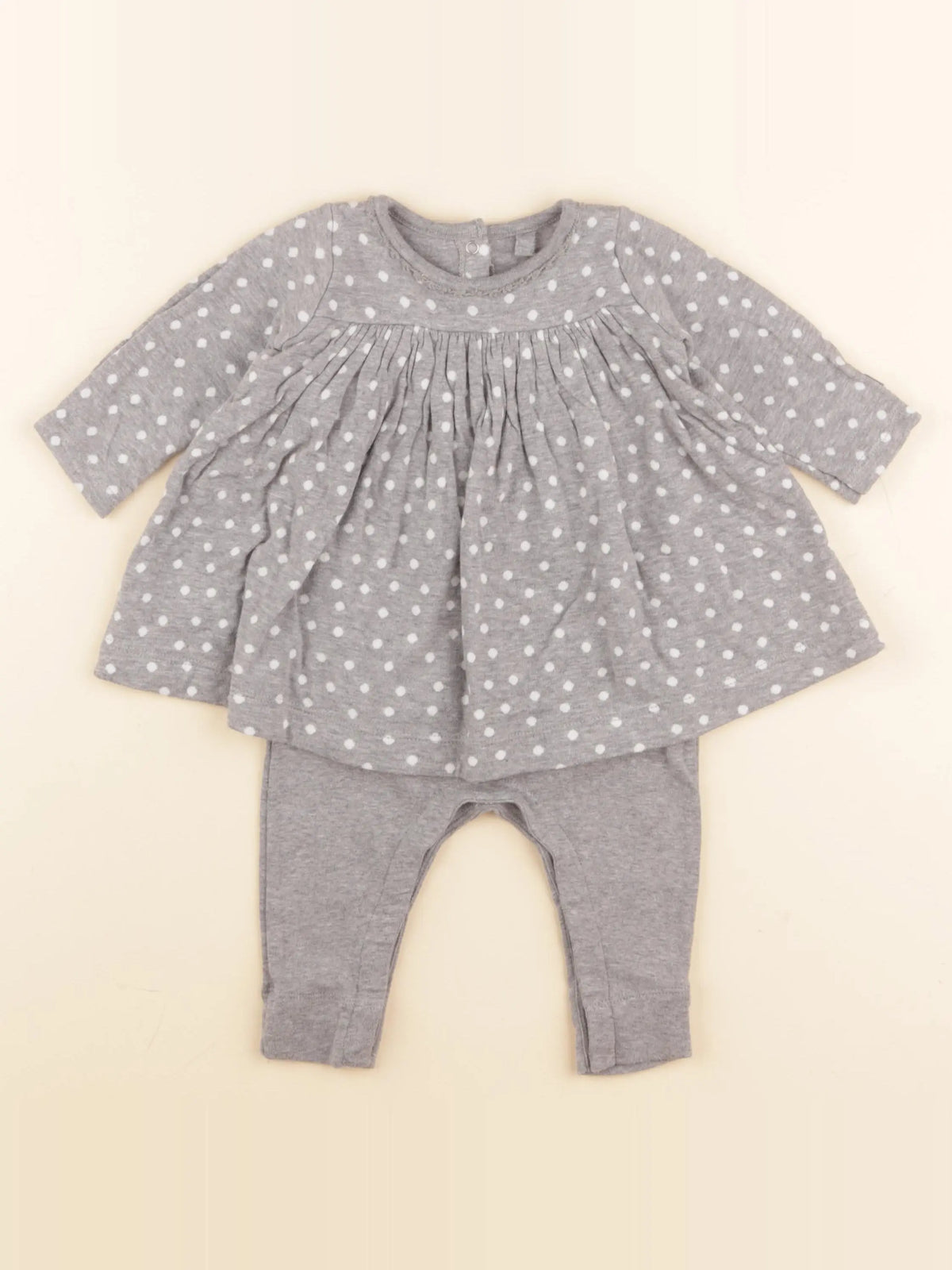 Petit Bateau - combinaison gris - 6 mois
