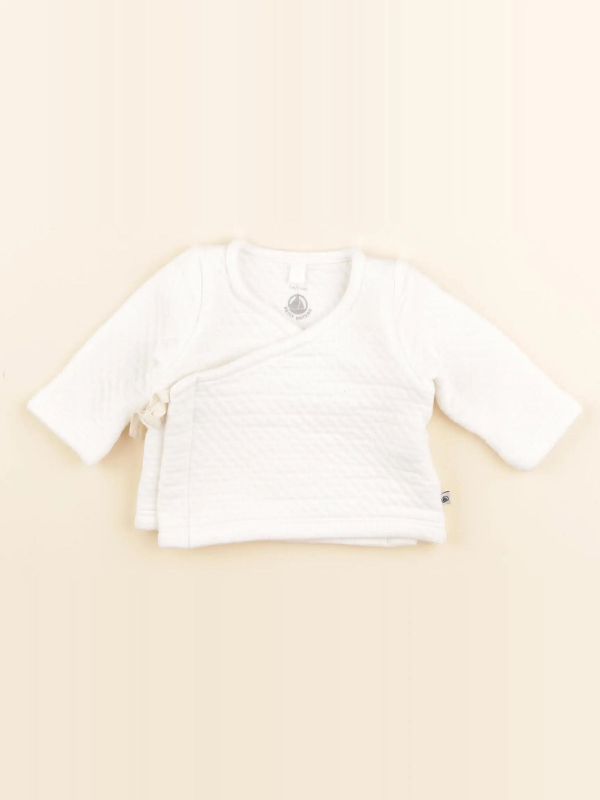 Petit Bateau - gilet blanc - 1 mois