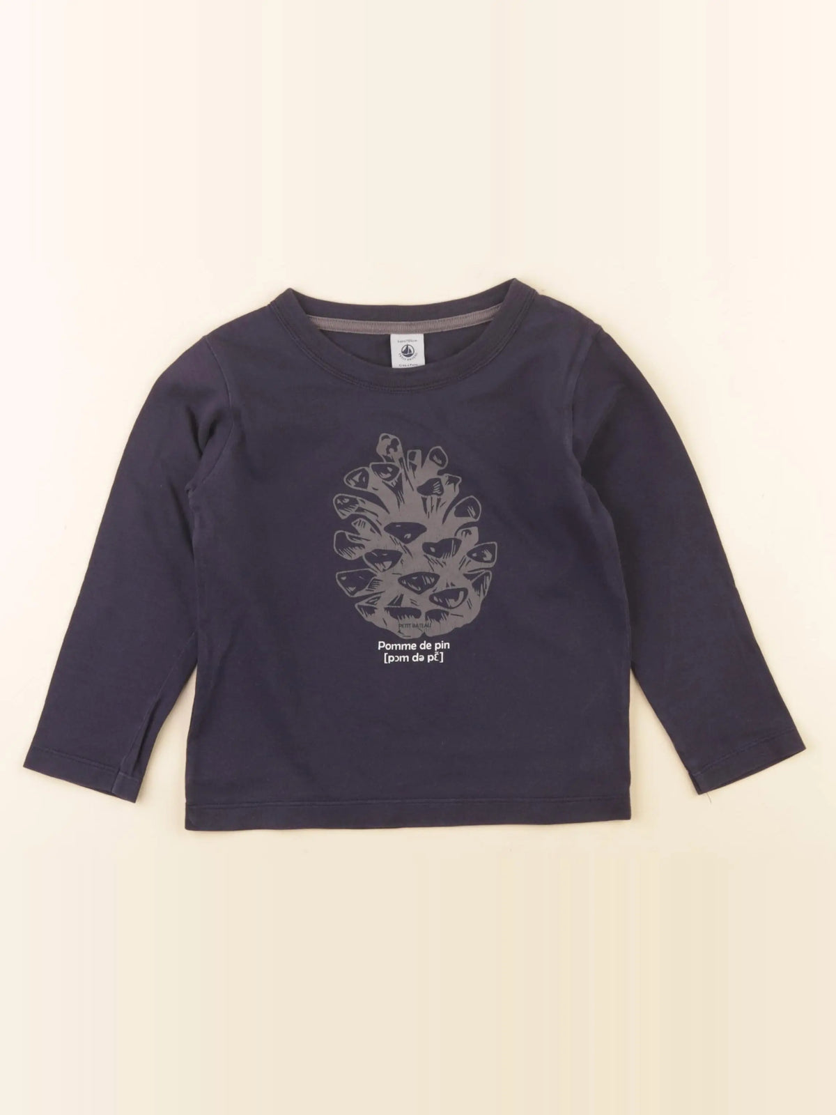 Petit Bateau - tee-shirt bleu - 4 ans