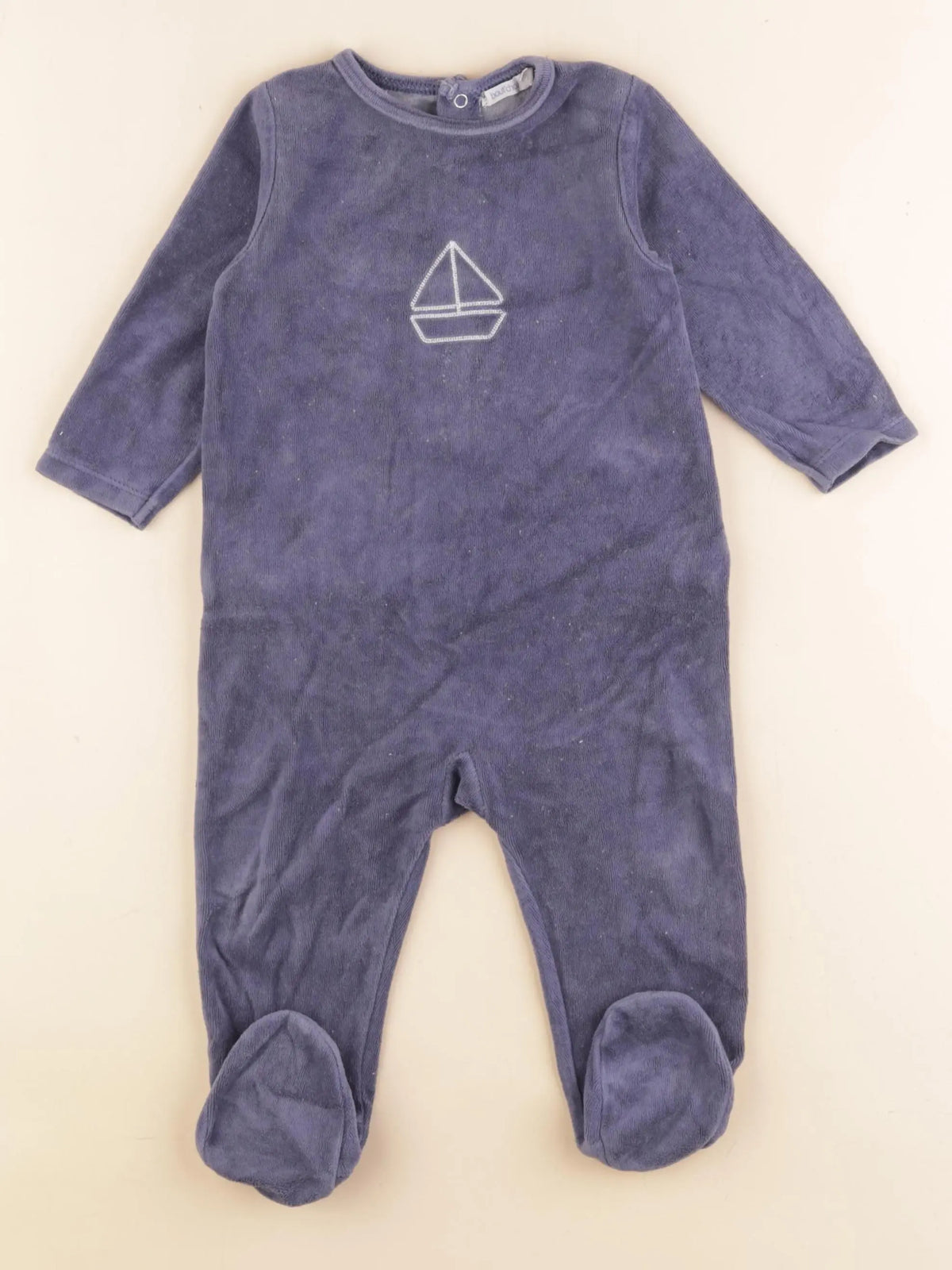 Boutchou - pyjama velours bleu - 12 mois