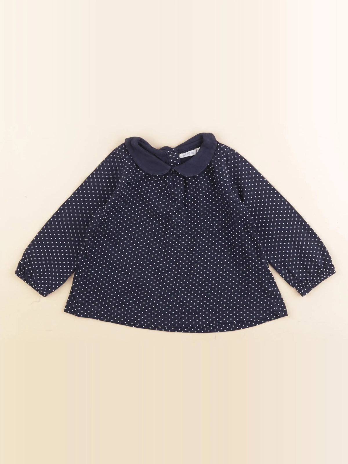 Boutchou - tee-shirt bleu, blanc - 12 mois