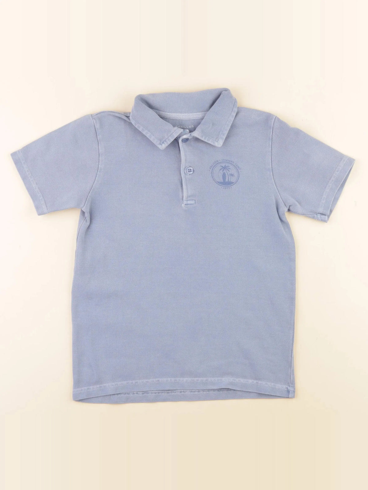 Cyrillus - polo bleu - 8 ans