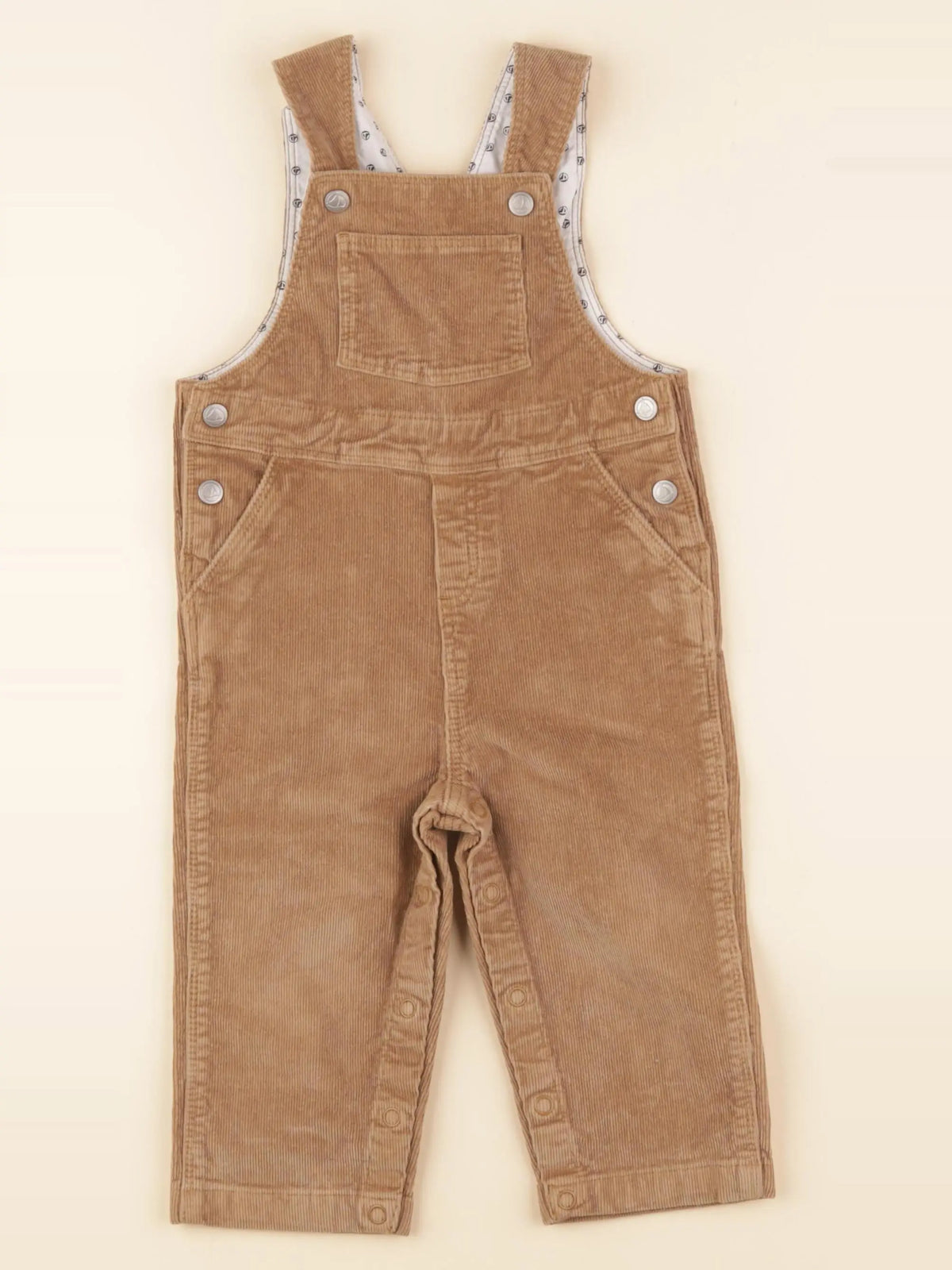 Petit Bateau - salopette marron - 12 mois