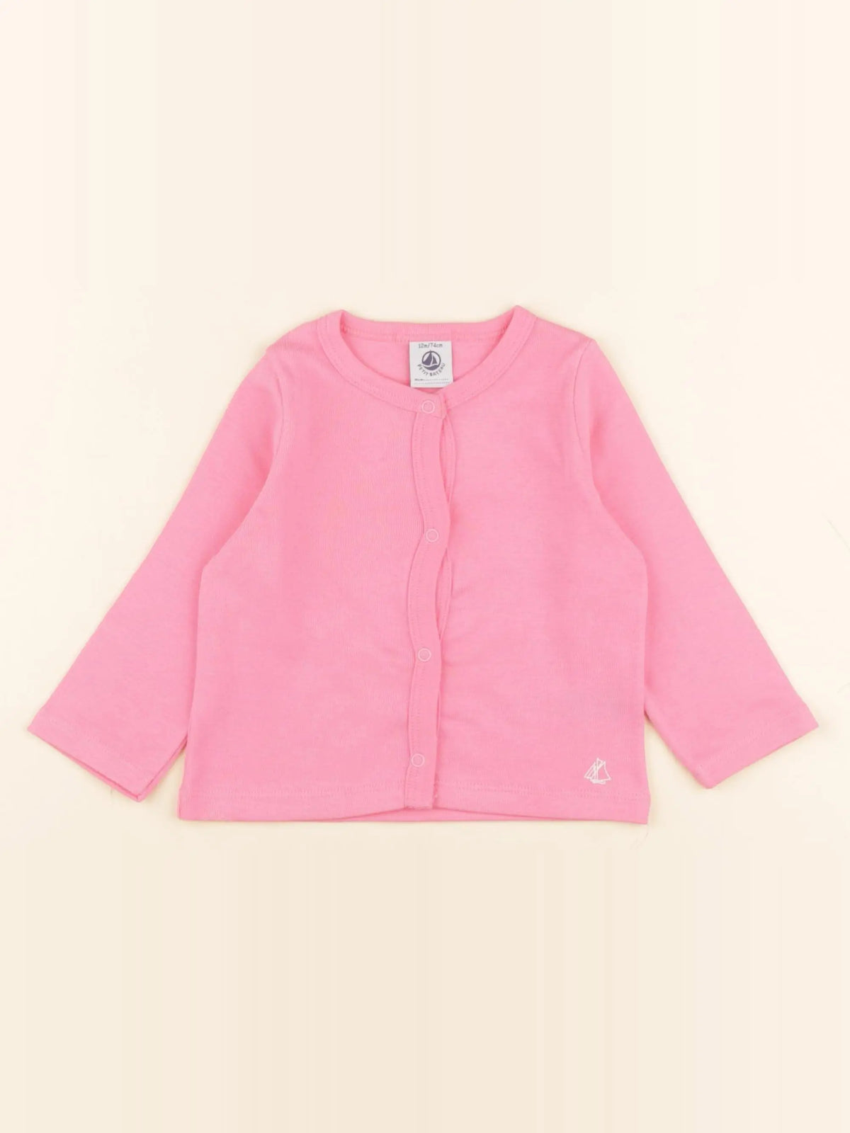 Petit Bateau - tee-shirt rose - 12 mois