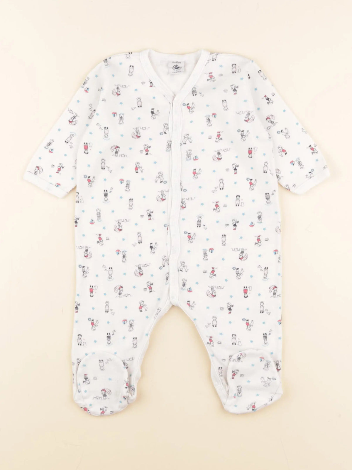 Petit Bateau - pyjama coton multicolore - 6 mois