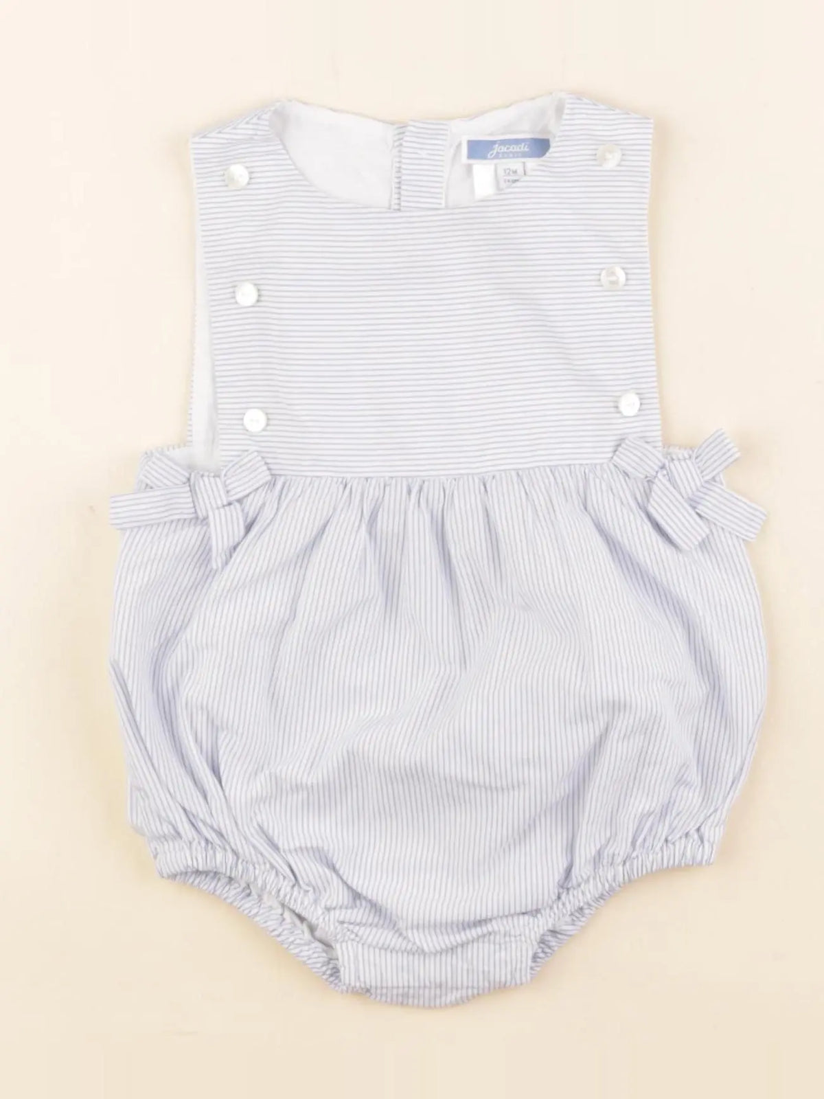Jacadi - combinaison blanc, bleu - 12 mois