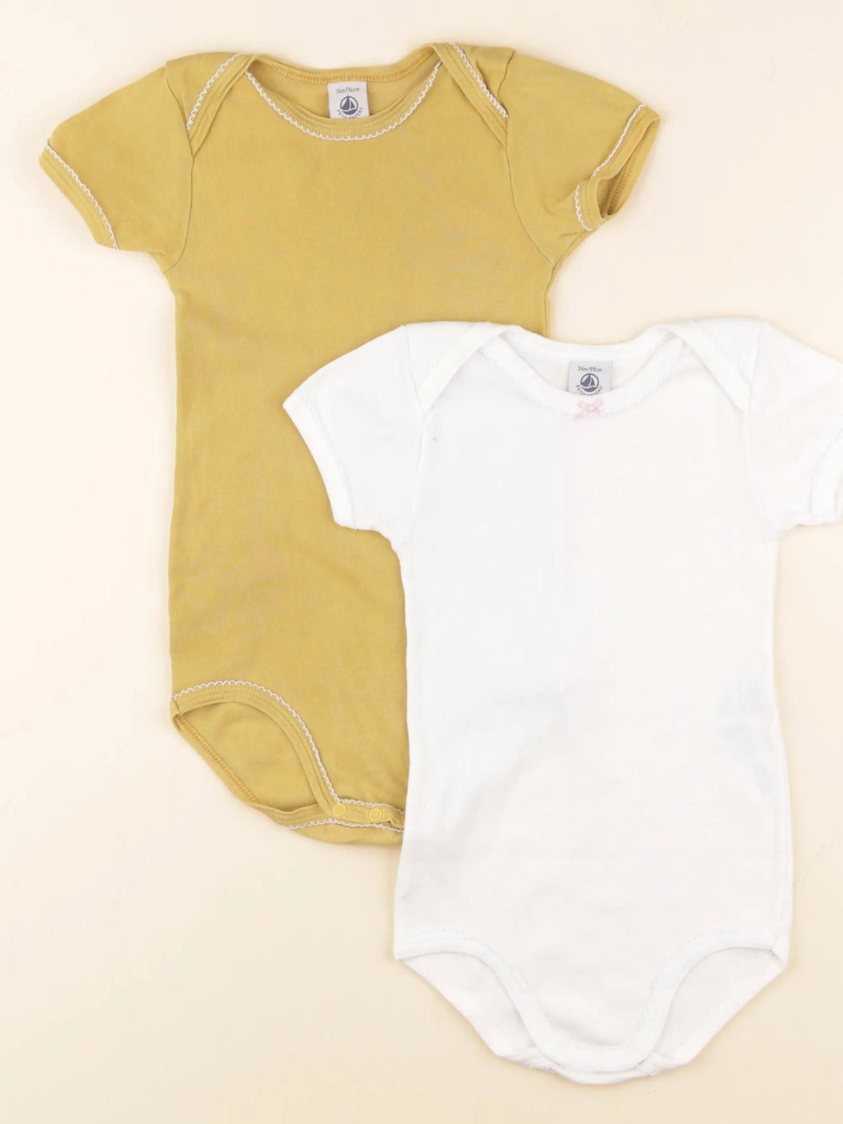 Petit Bateau - lot de 2 bodies en coton multicolore - 36 mois