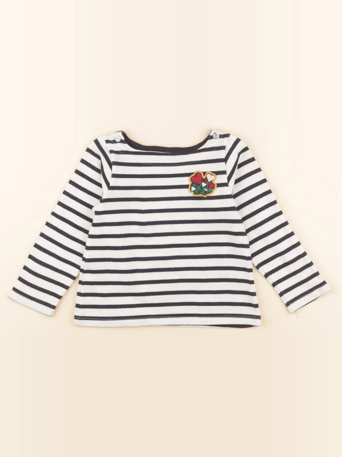 Petit Bateau - sweat blanc, bleu - 4 ans