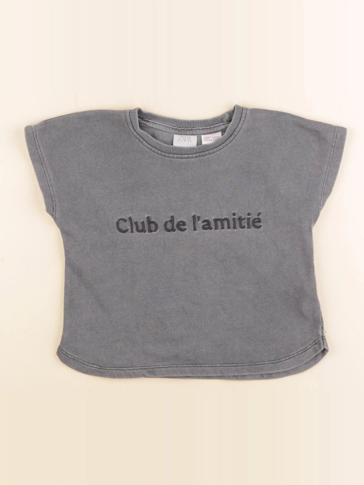 Zara - tee-shirt gris - 2 ans