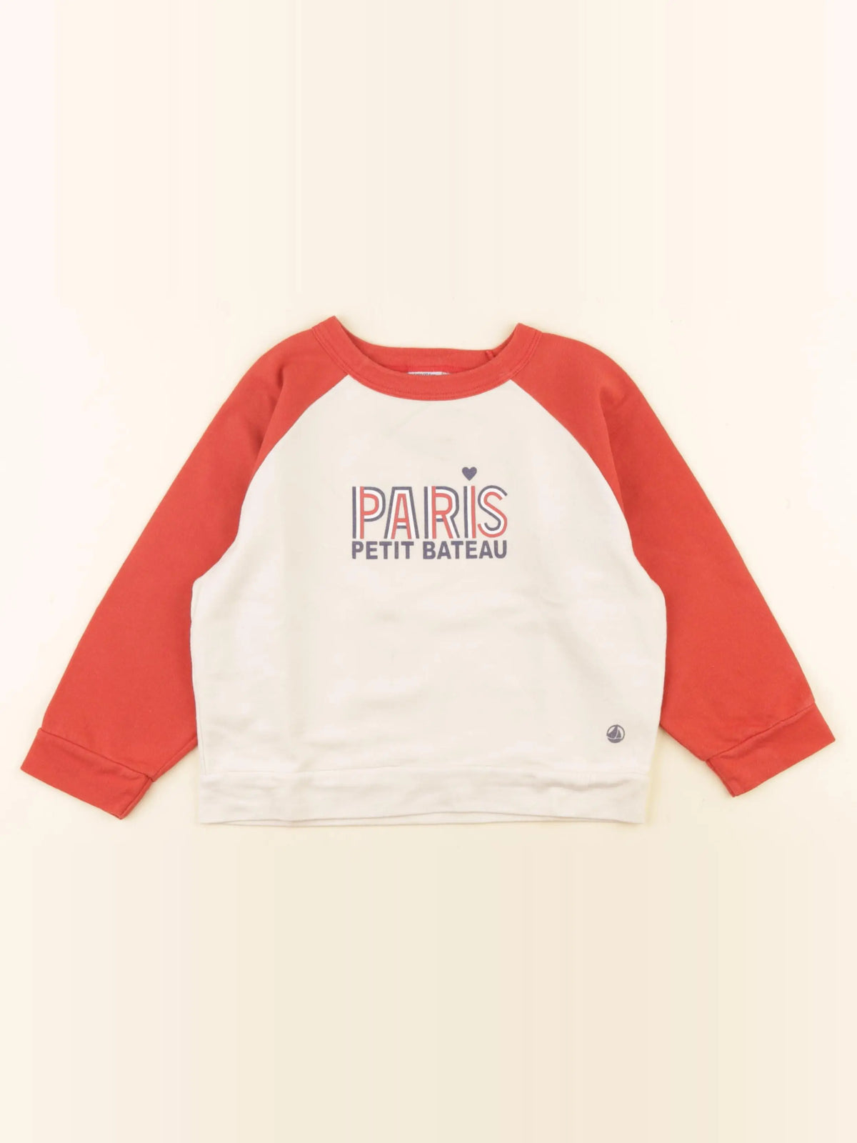 Petit Bateau - sweat beige - 4 ans