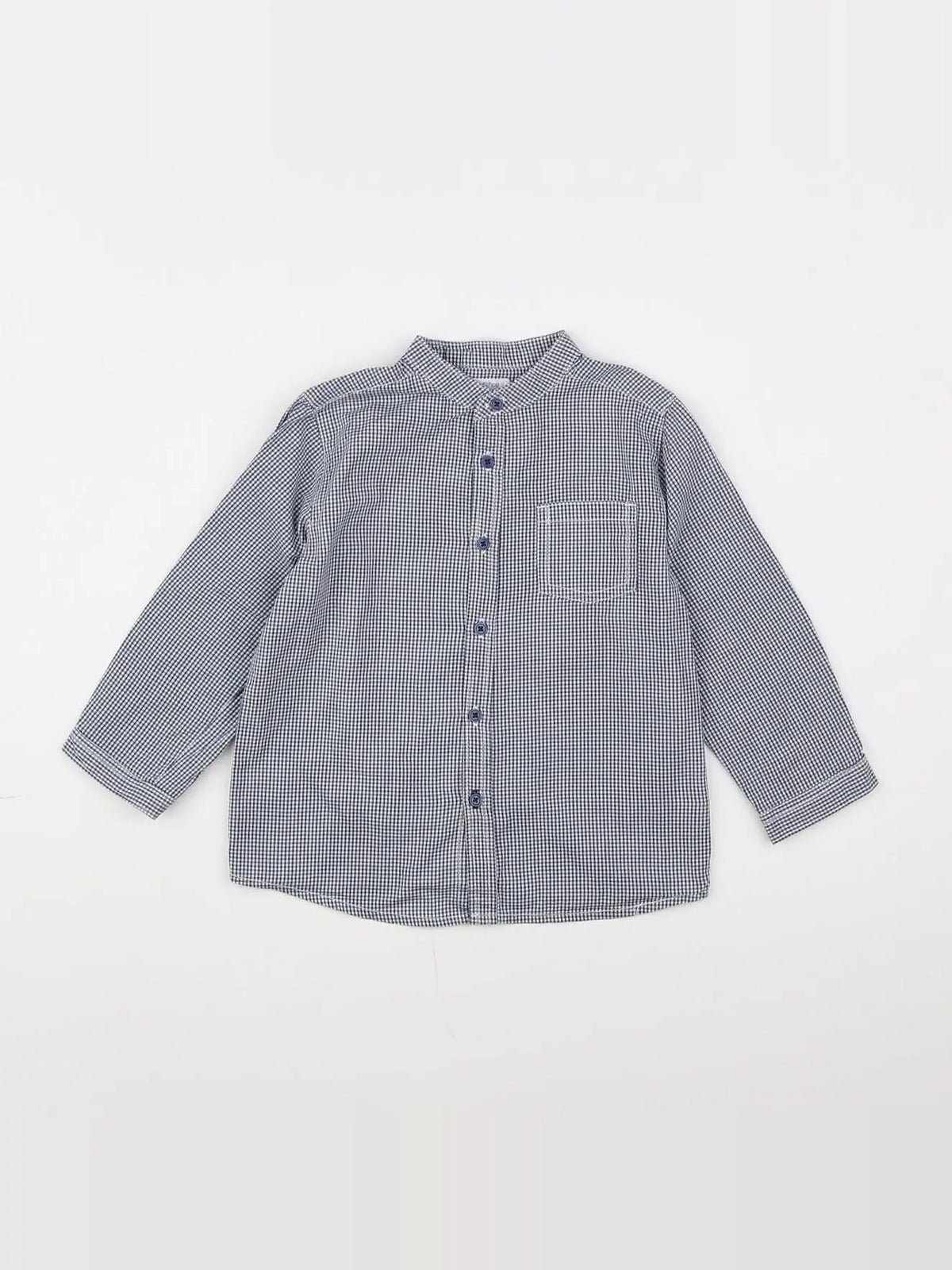 Boutchou - chemise bleu, blanc - 2 ans