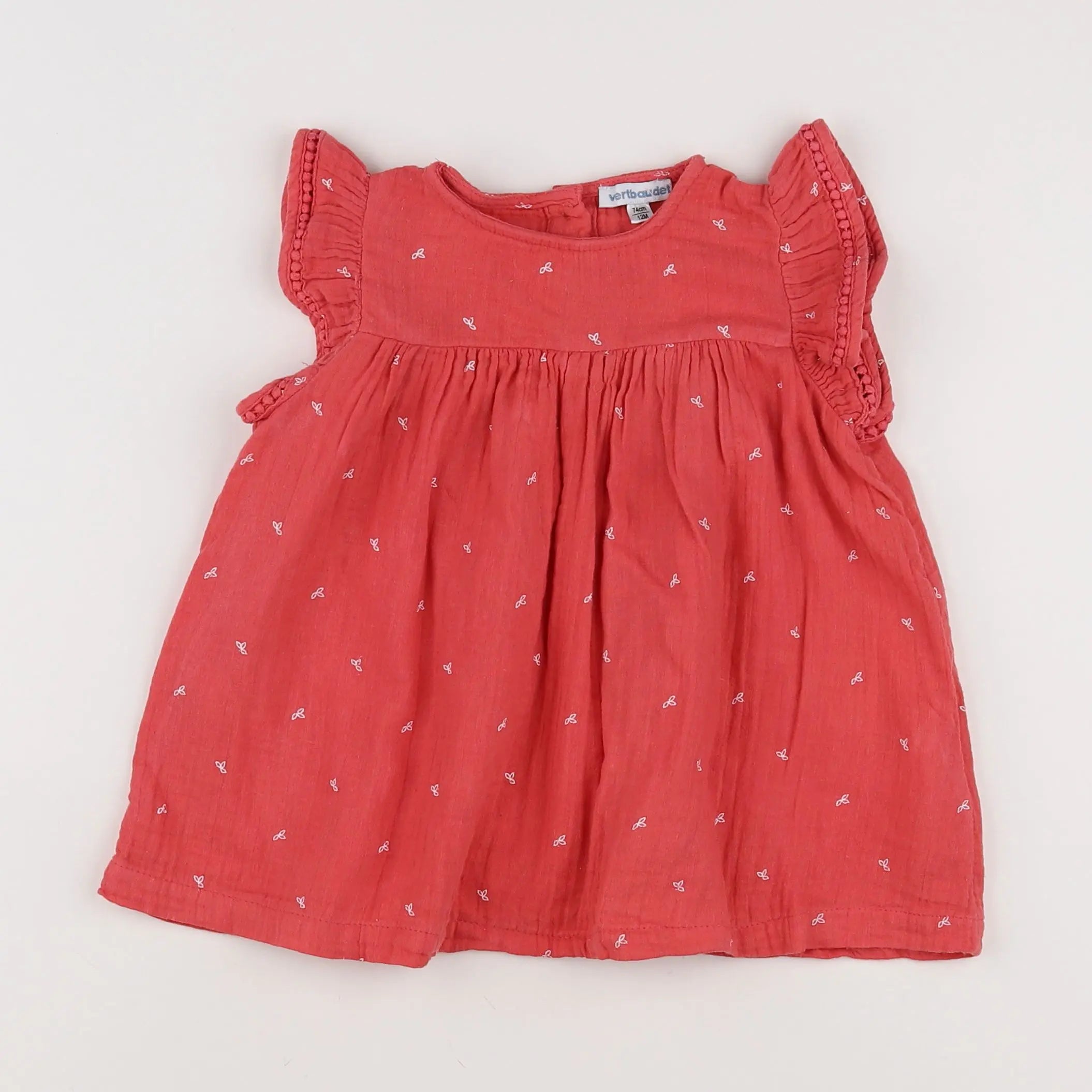 Vertbaudet - robe rose - 12 mois