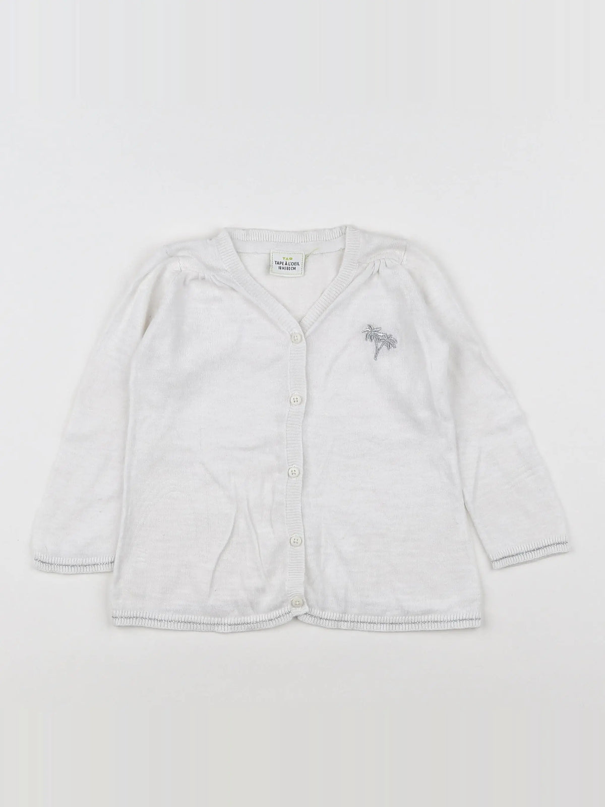 Tape à l'oeil - gilet blanc - 18 mois