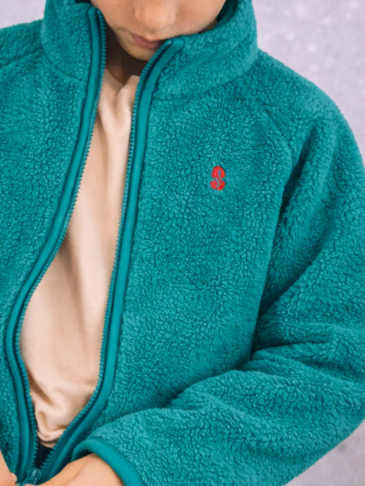 La Veste doudou Vert canard