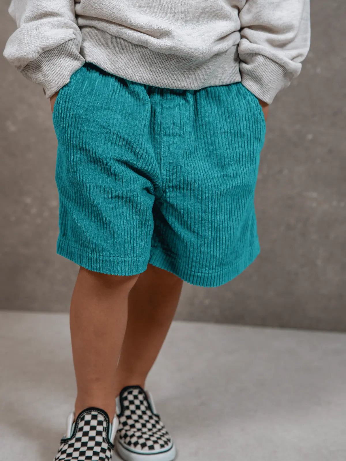 Le Bermuda velours Vert canard