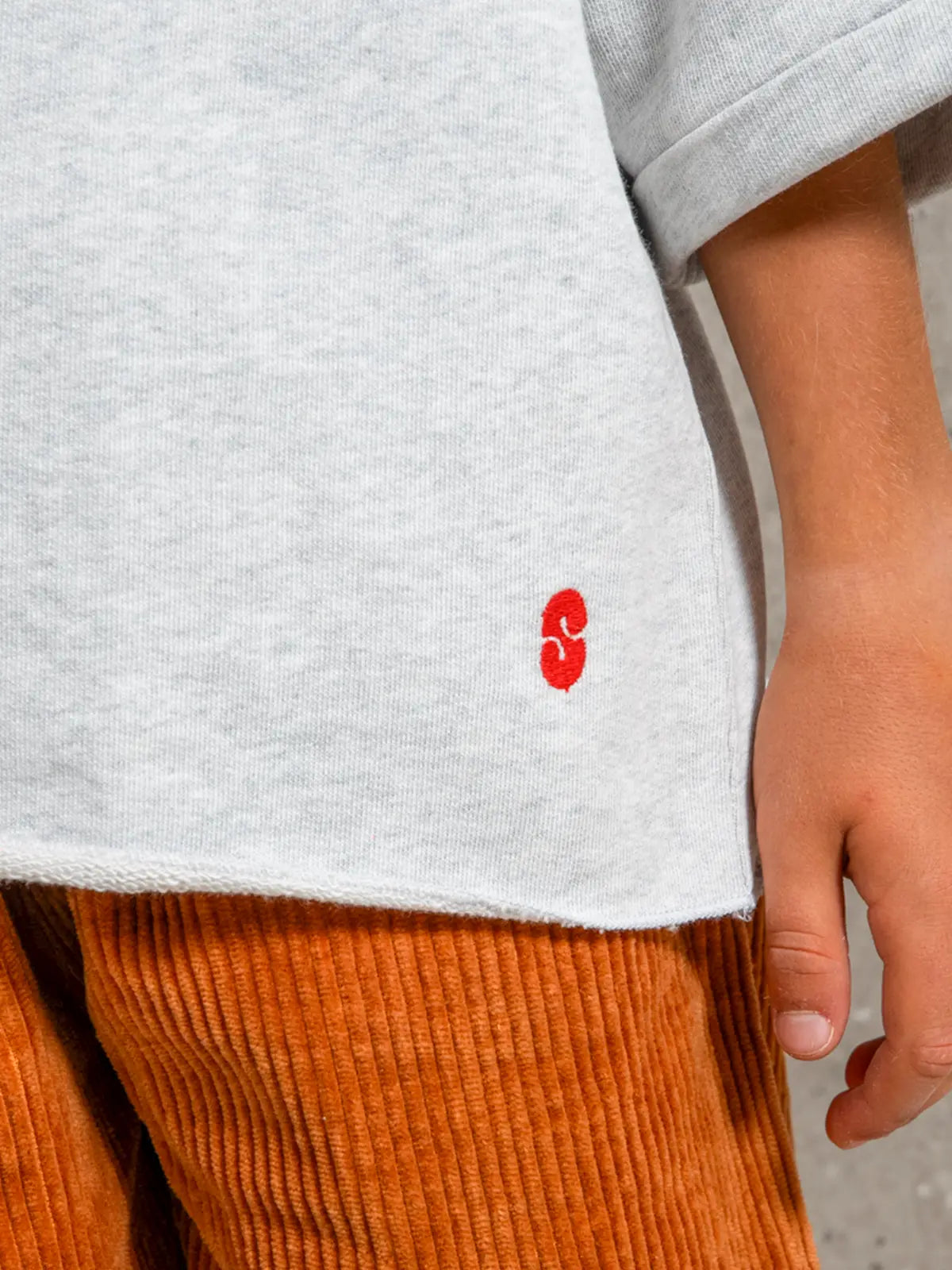 Le Tee-shirt sweat Gris chiné