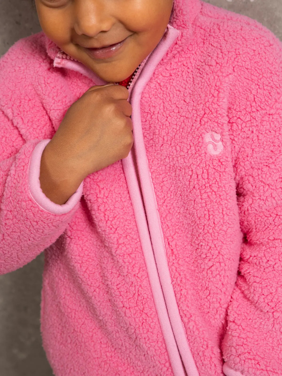 La veste doudou Rose bonbon