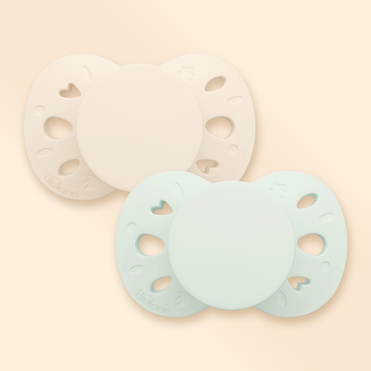 Lot de 2 sucettes anatomiques 0-6 mois Vert