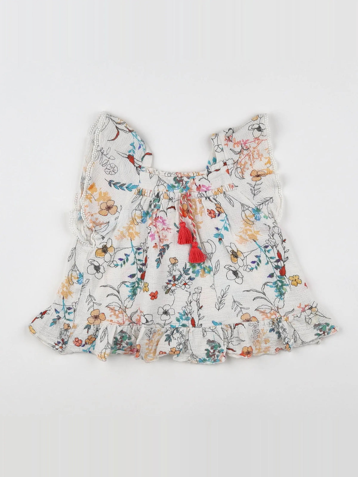 Zara - blouse blanc, multicolore - 9/12 mois