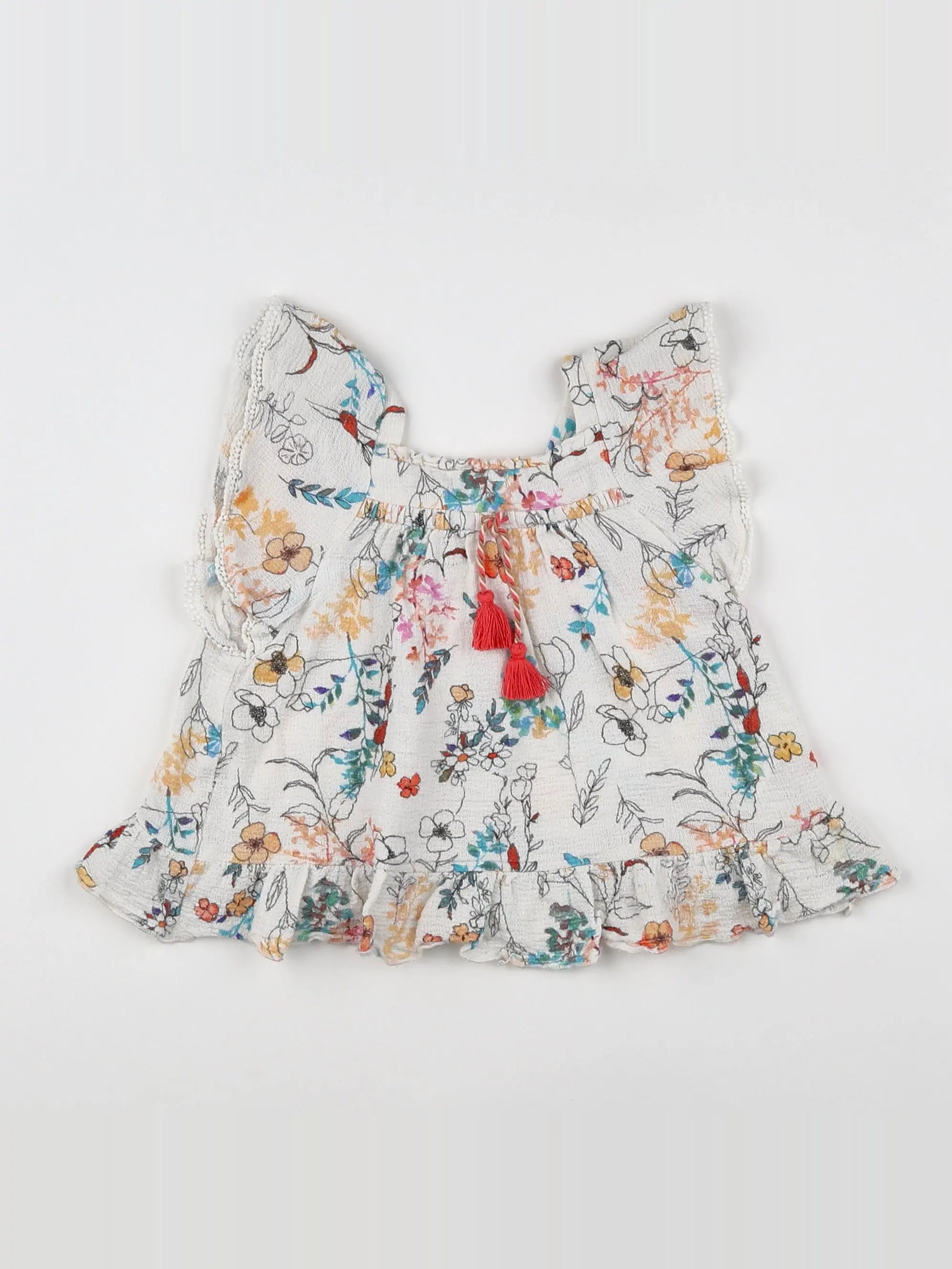Zara - blouse blanc, multicolore - 9/12 mois