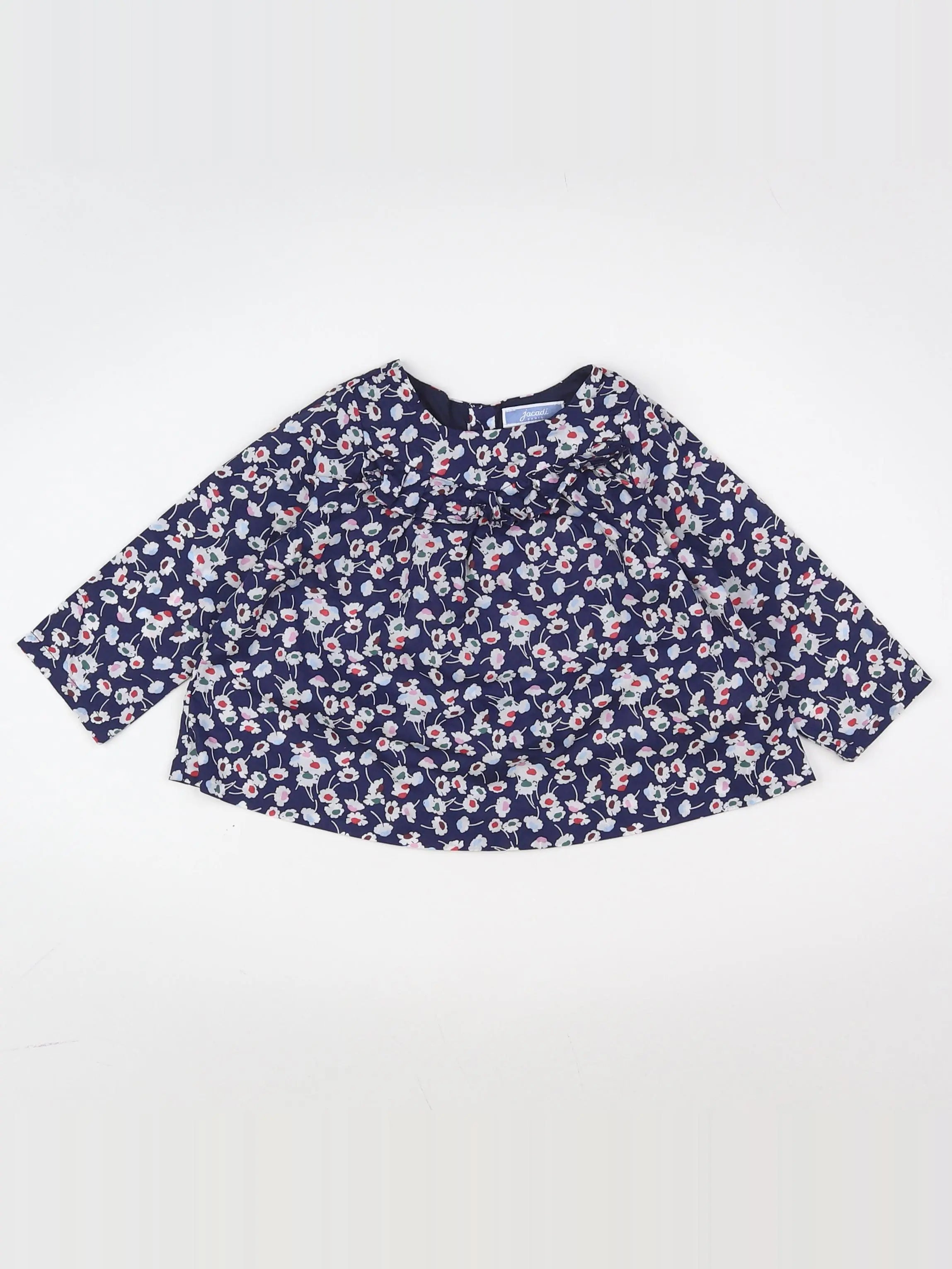 Jacadi - blouse bleu, blanc - 12 mois