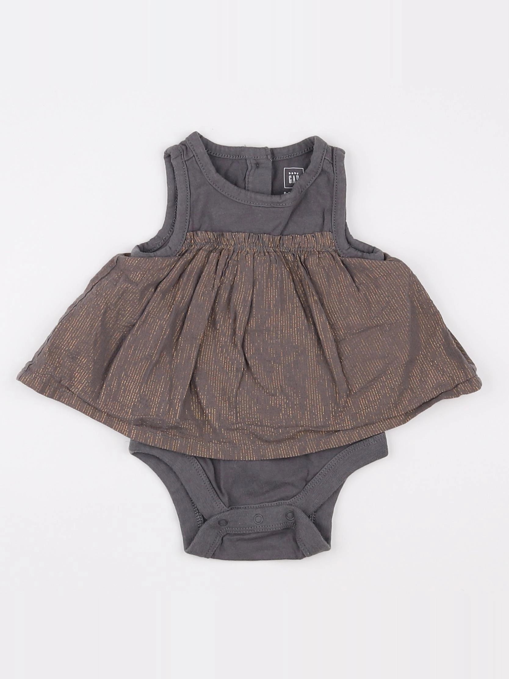 GAP - body vetement marron - 0/3 mois