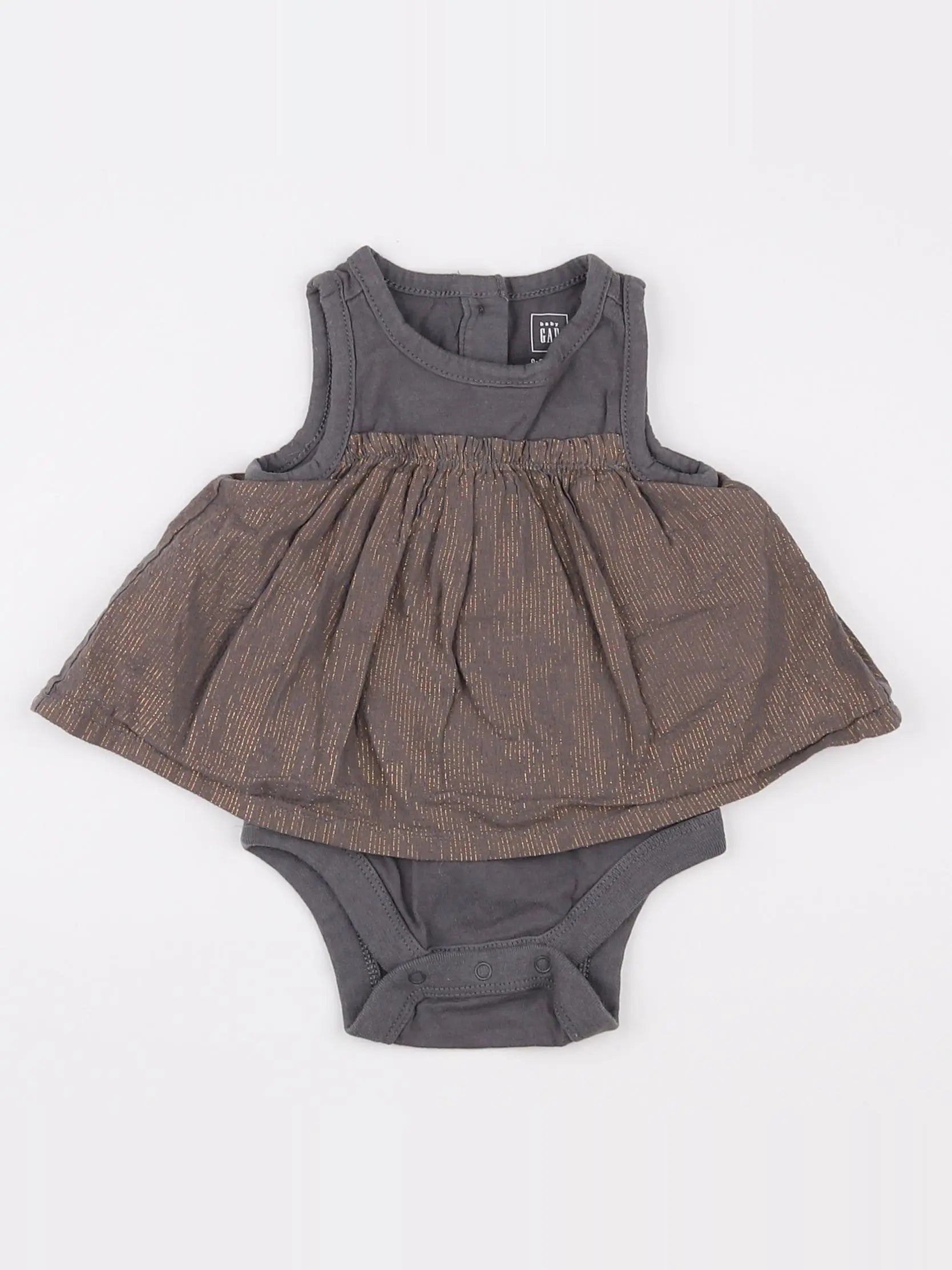 GAP - body vetement marron - 0/3 mois