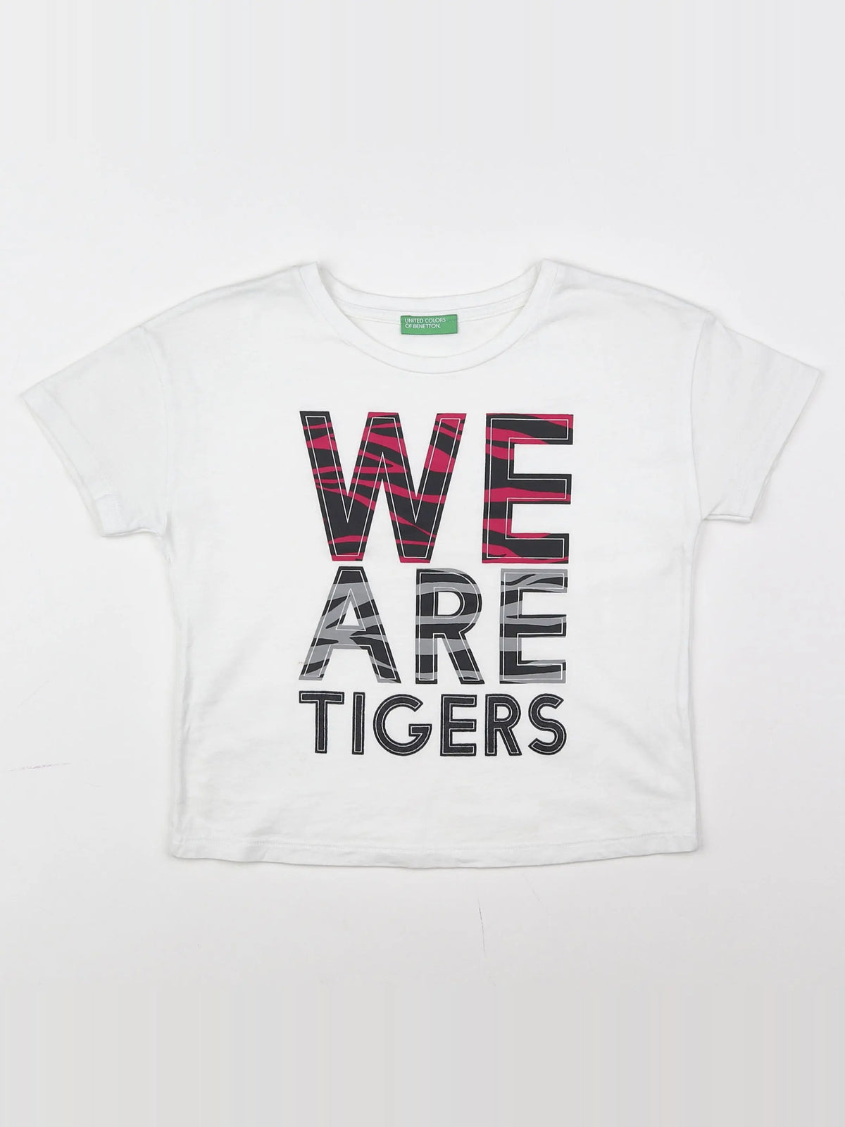 Benetton - tee-shirt blanc - 6/7 ans