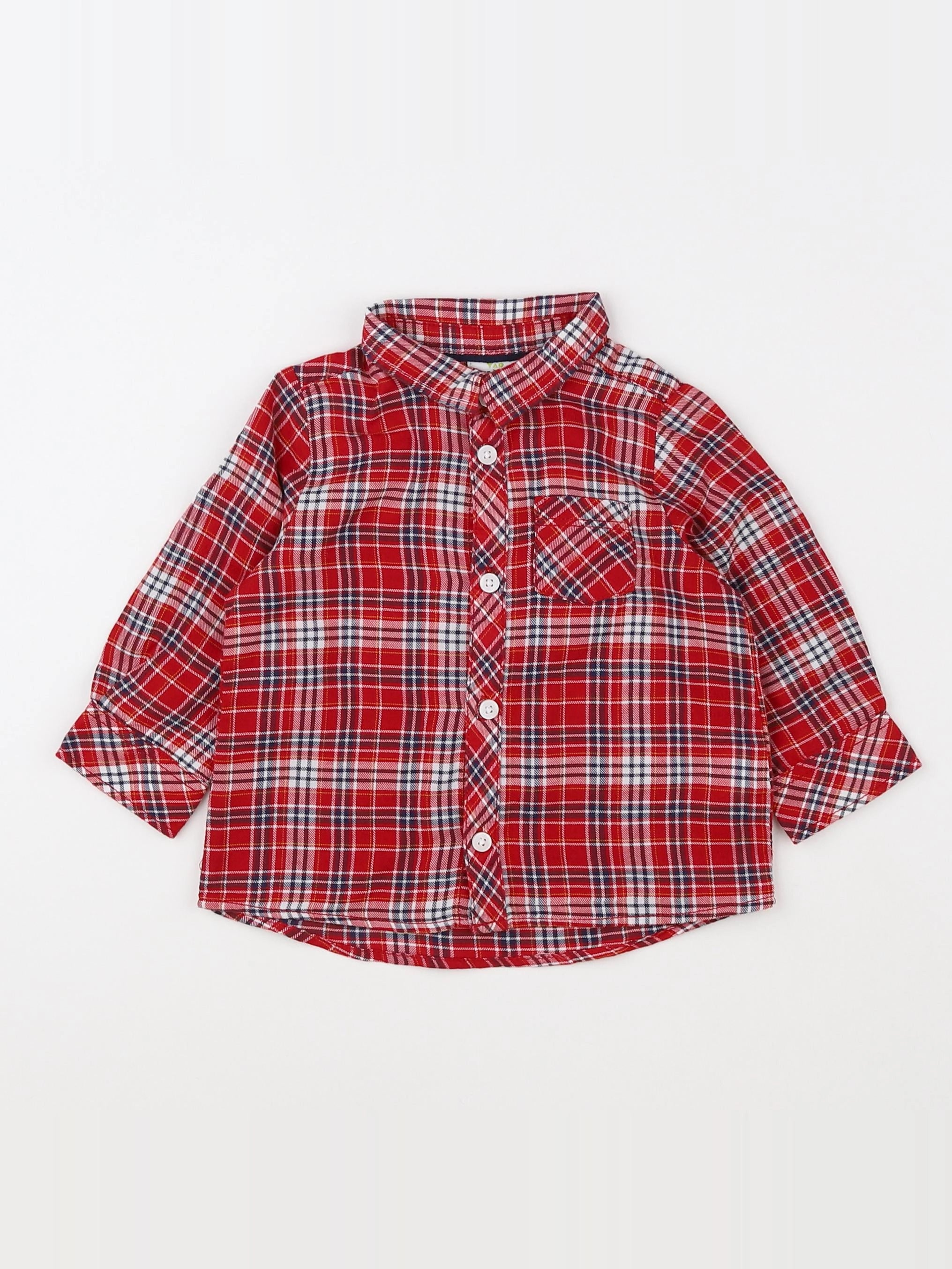 Tape à l'oeil - chemise rouge - 12 mois