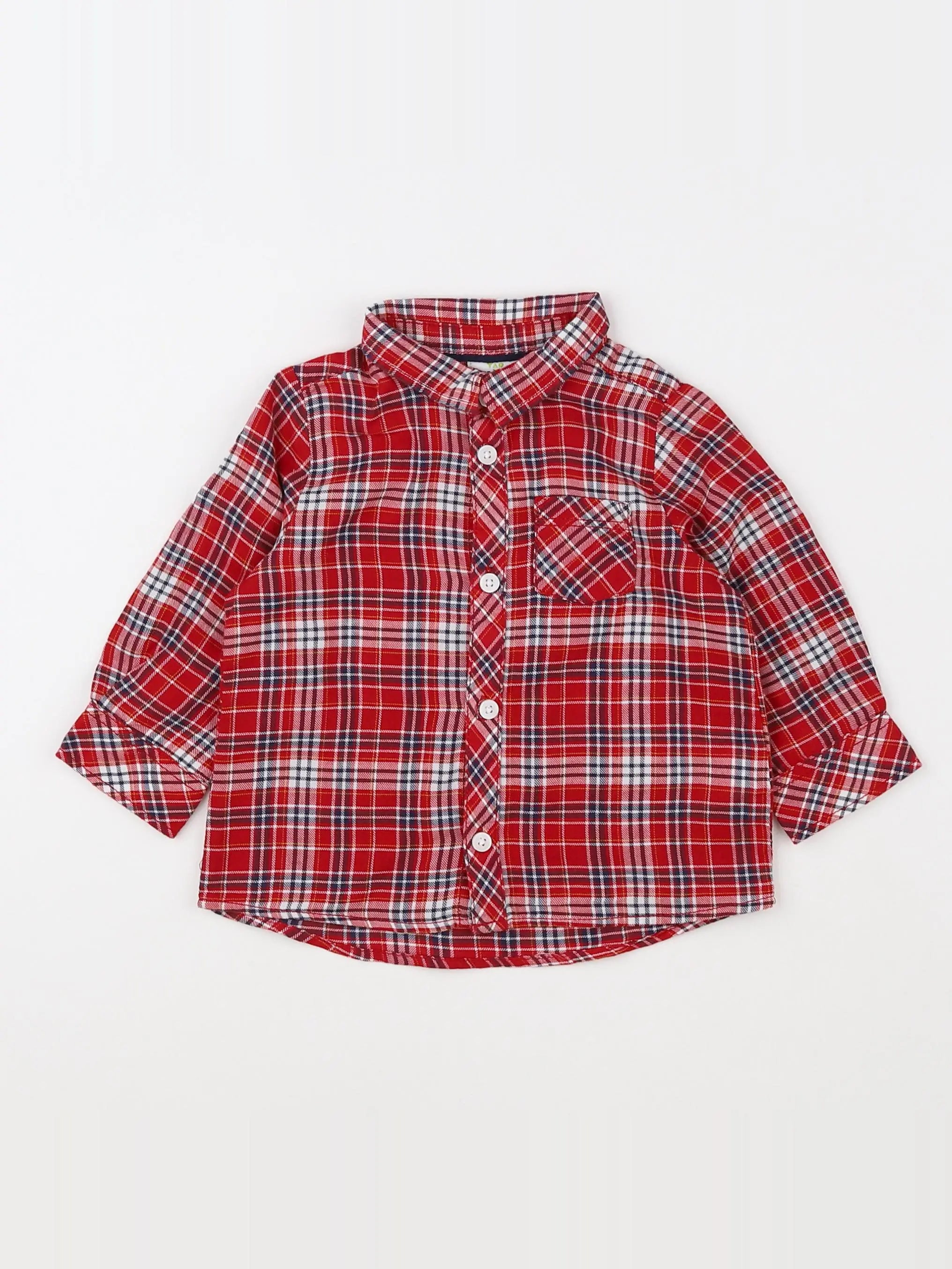 Tape à l'oeil - chemise rouge - 12 mois