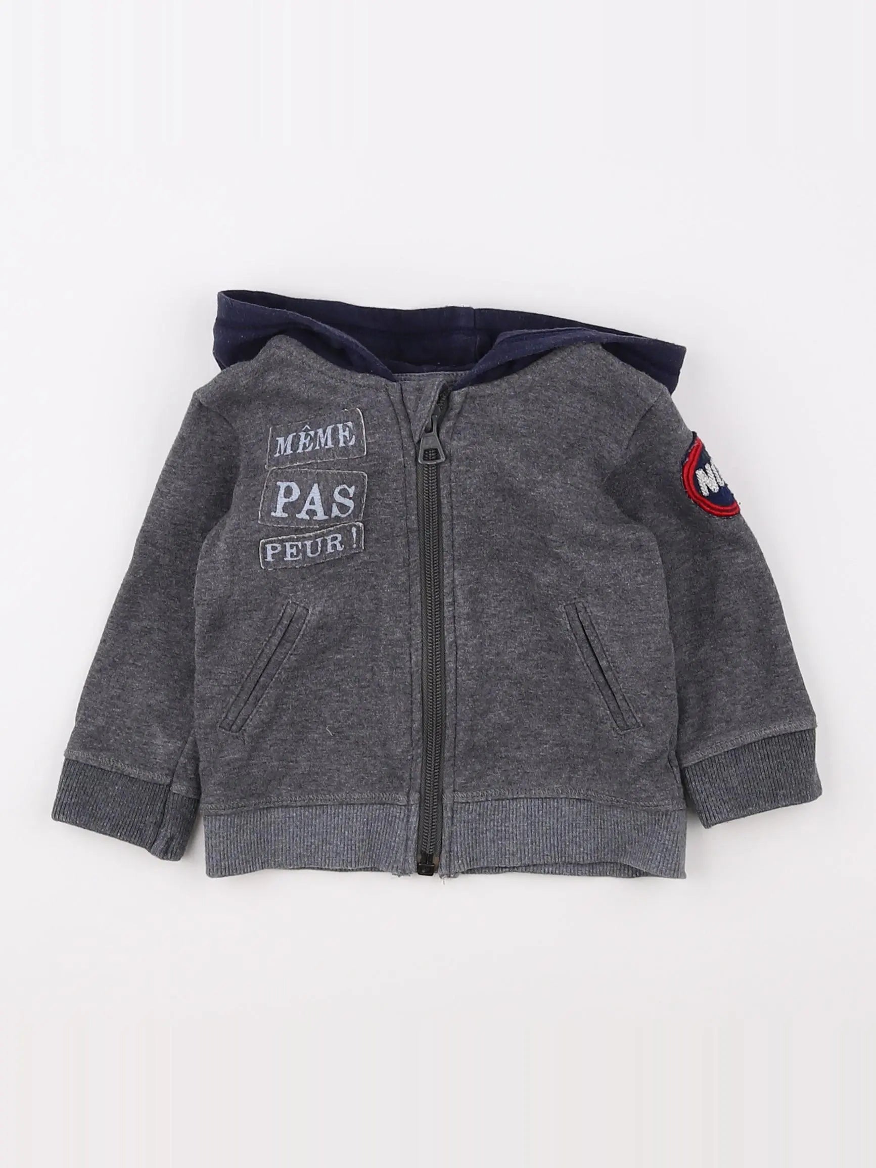 IKKS - sweat gris - 6 mois