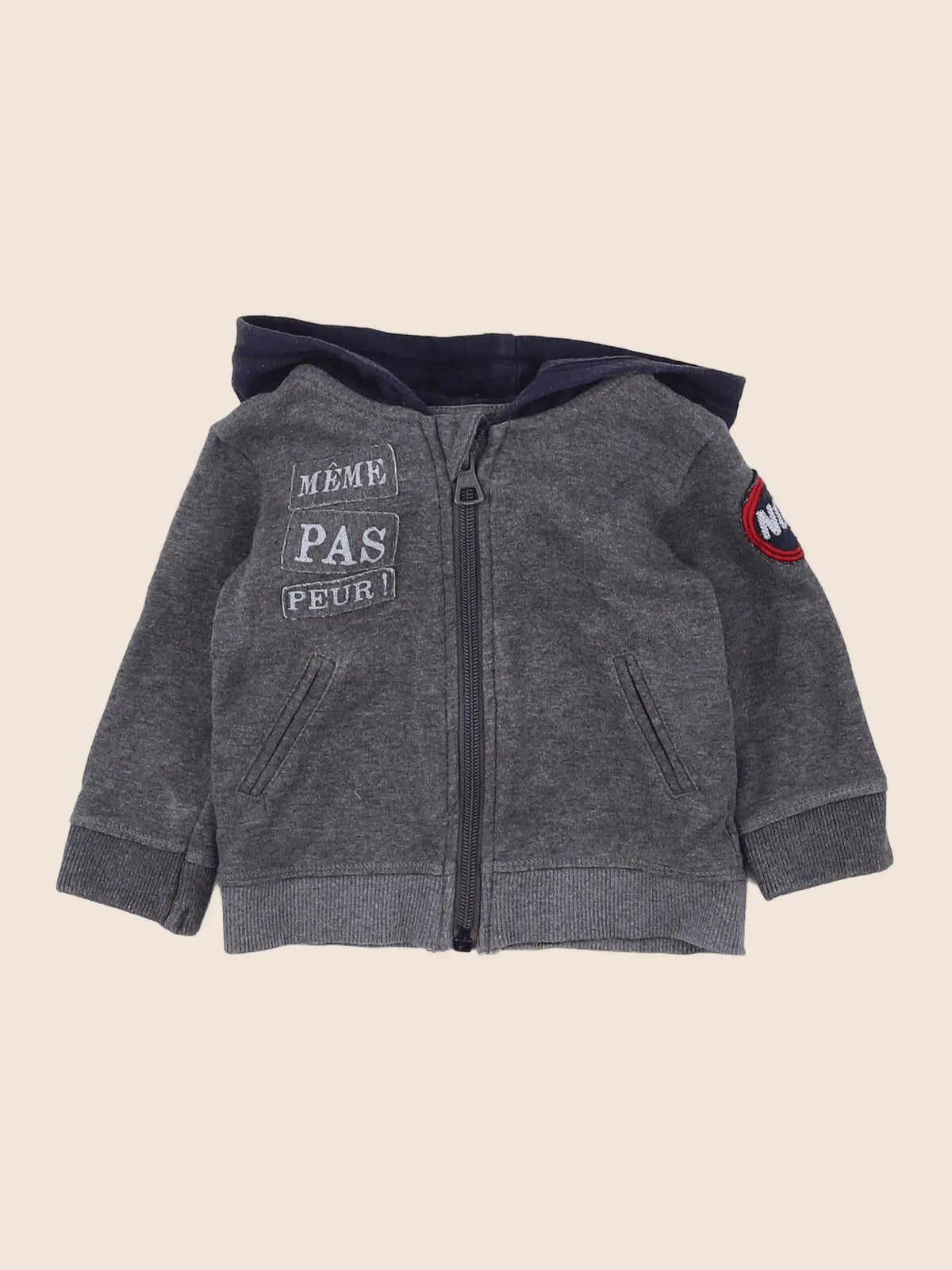 IKKS - sweat gris - 6 mois