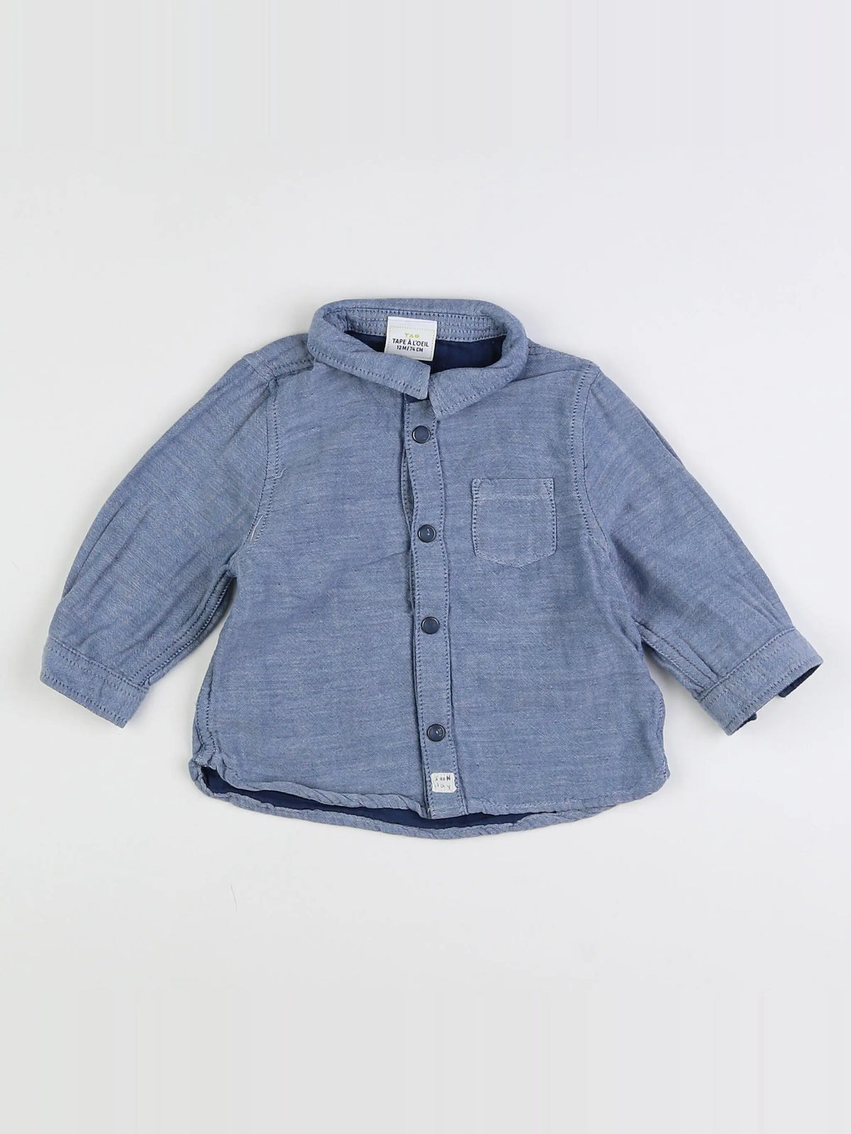 Tape à l'oeil - chemise bleu - 12 mois