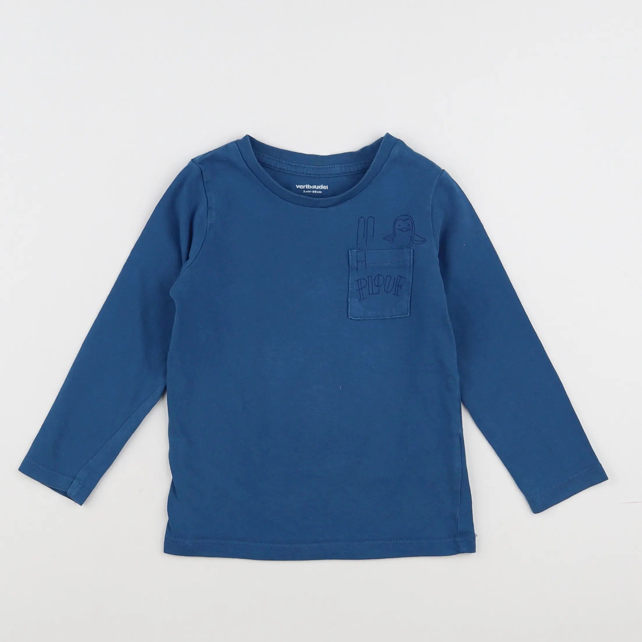 Vertbaudet - tee-shirt bleu - 6 mois