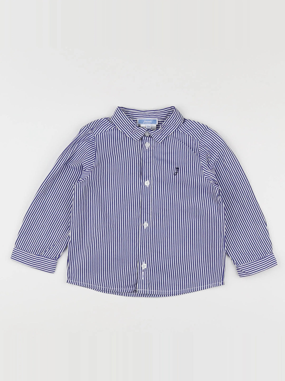 Jacadi - chemise blanc, bleu - 18 mois