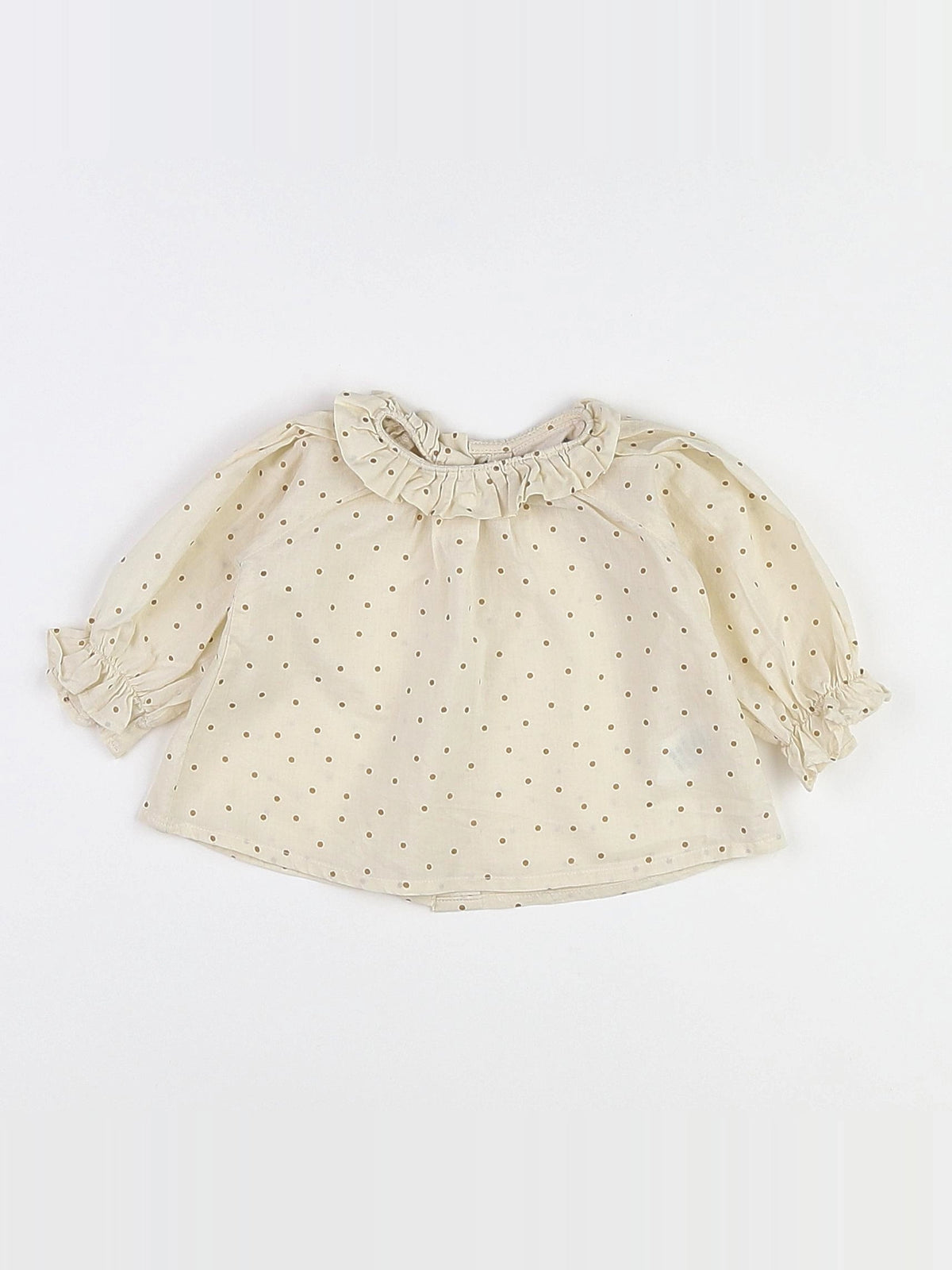 Louis Louise - blouse beige, or - 3 mois