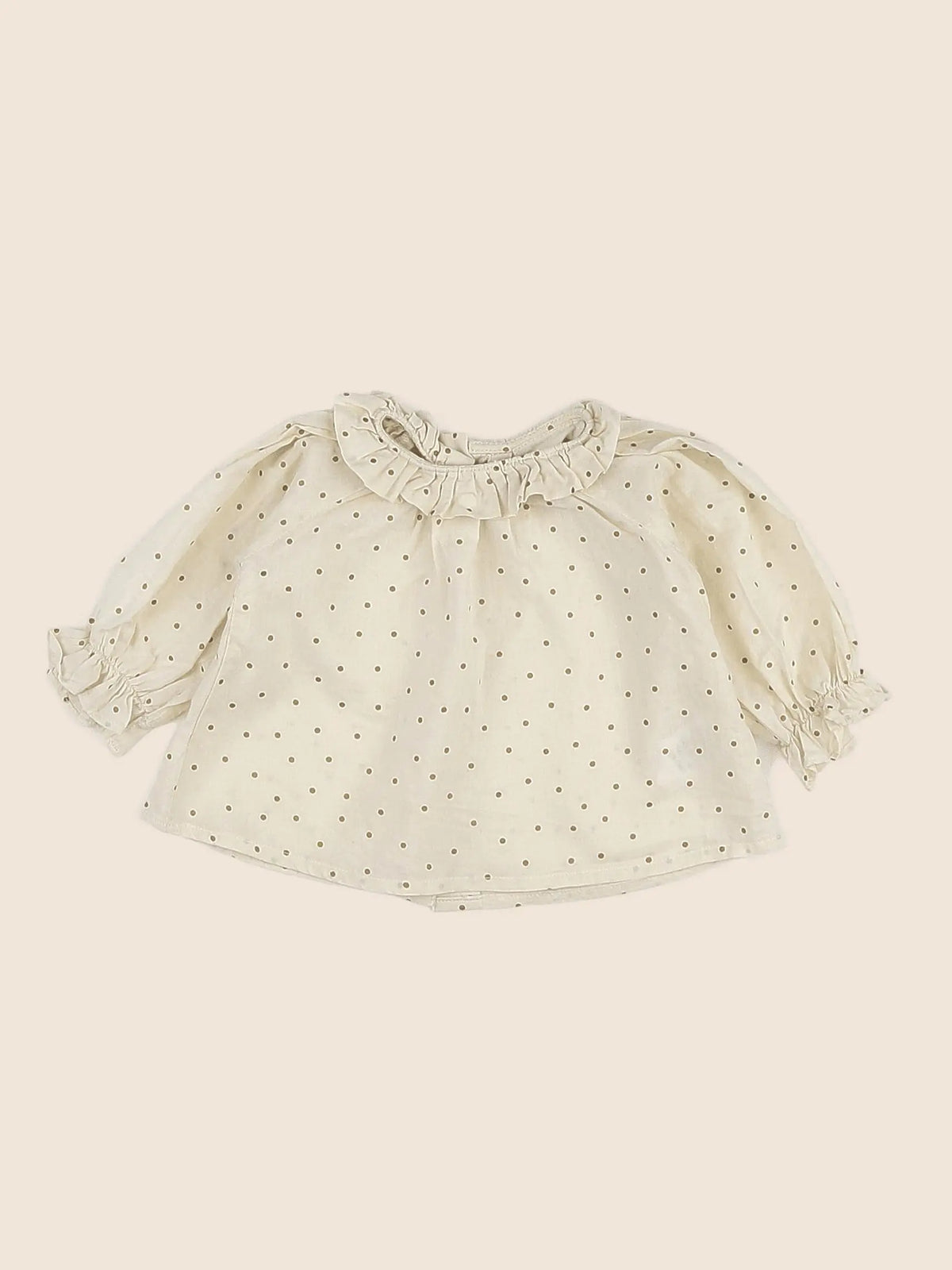 Louis Louise - blouse beige, or - 3 mois