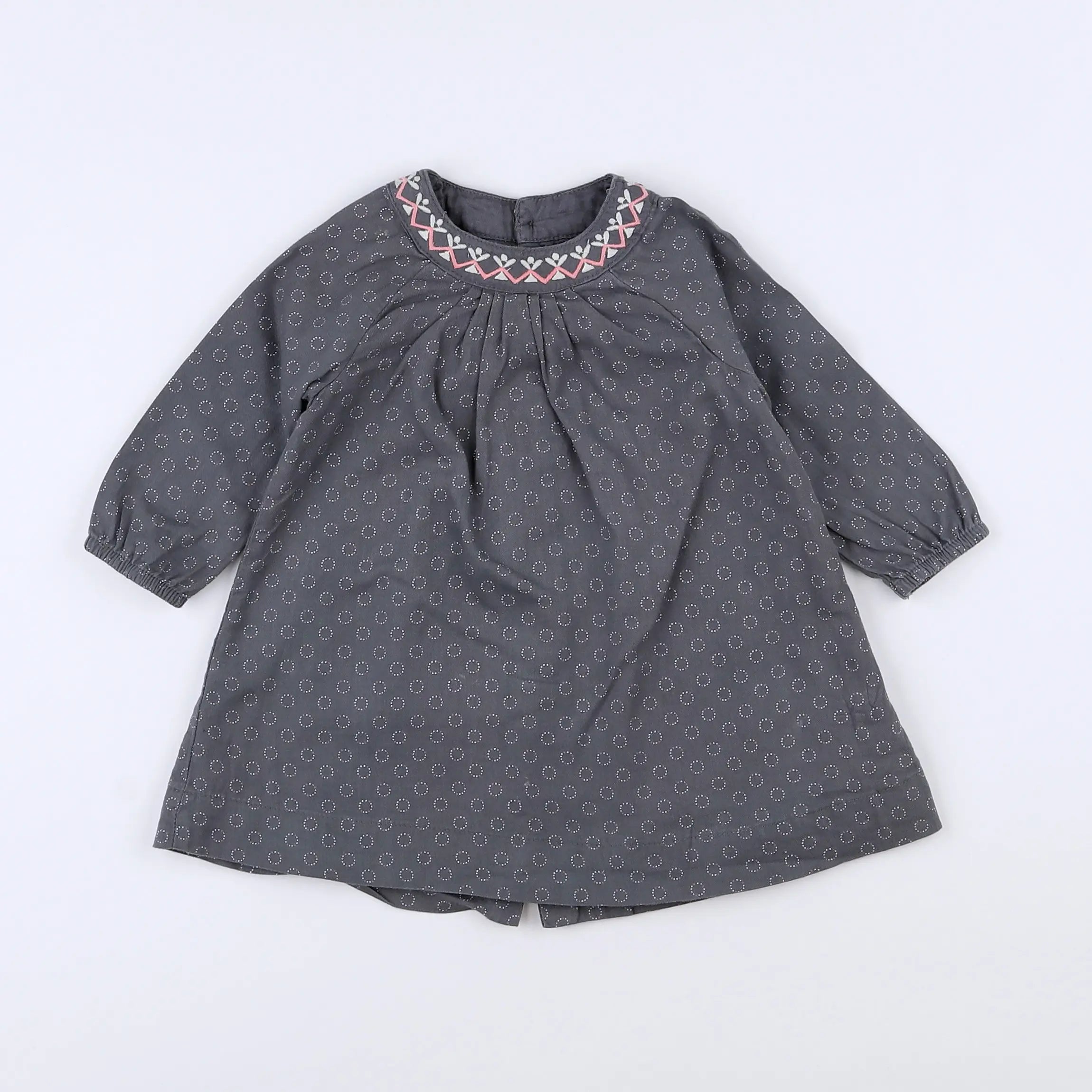 Vertbaudet - robe gris - 9 mois